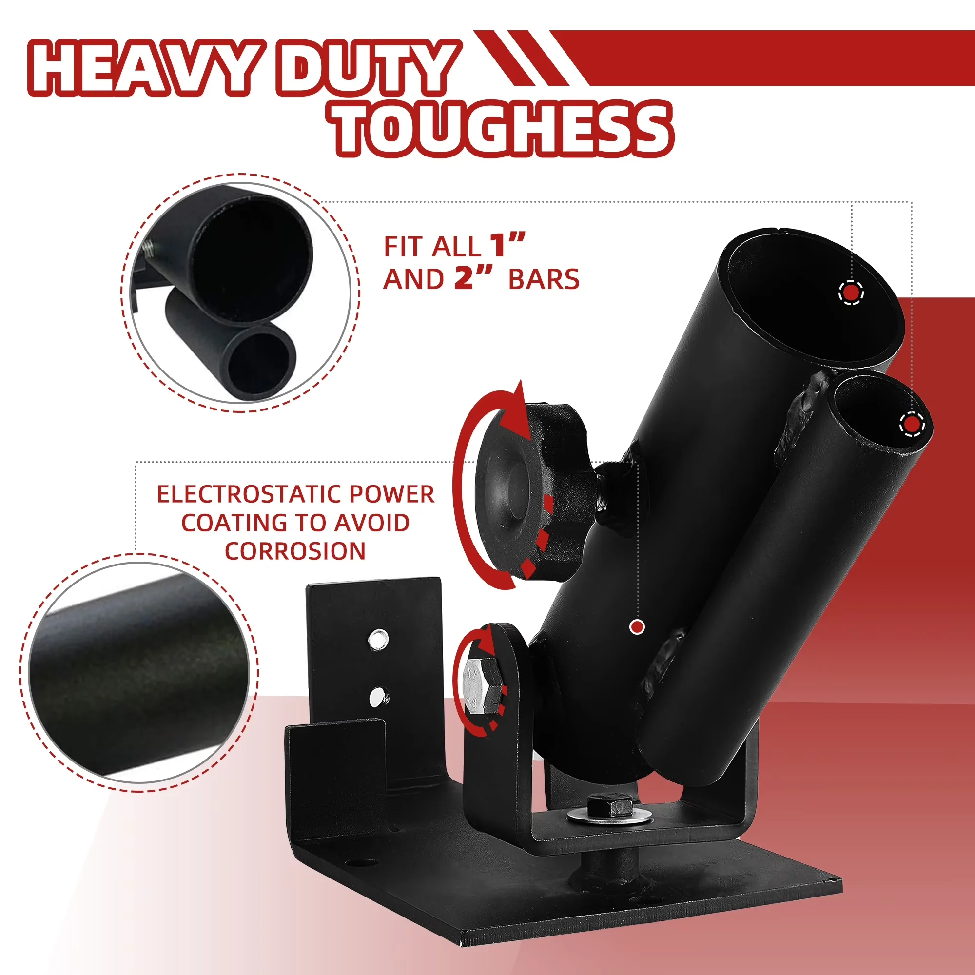 Versatile Home Gym Accessory with T-Bar Row Platform - Iron Black - Contemporary Style Model 5F7FC5