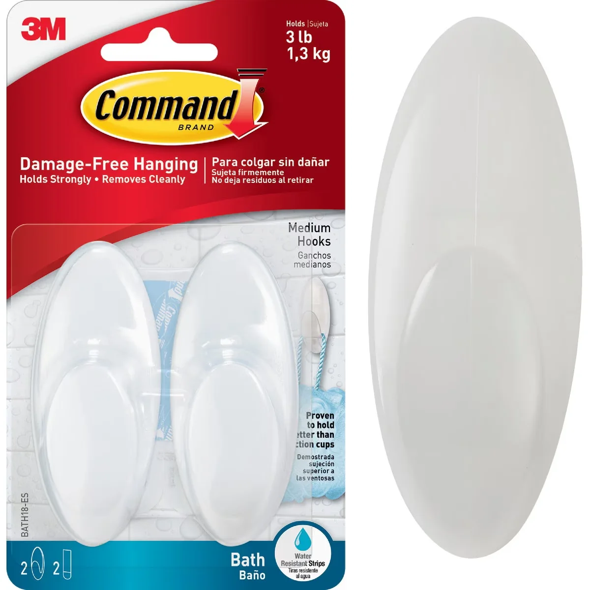 Reliable Damage-Free Hanging with Easy Installation, Size: Medium - Clear M Model 053593