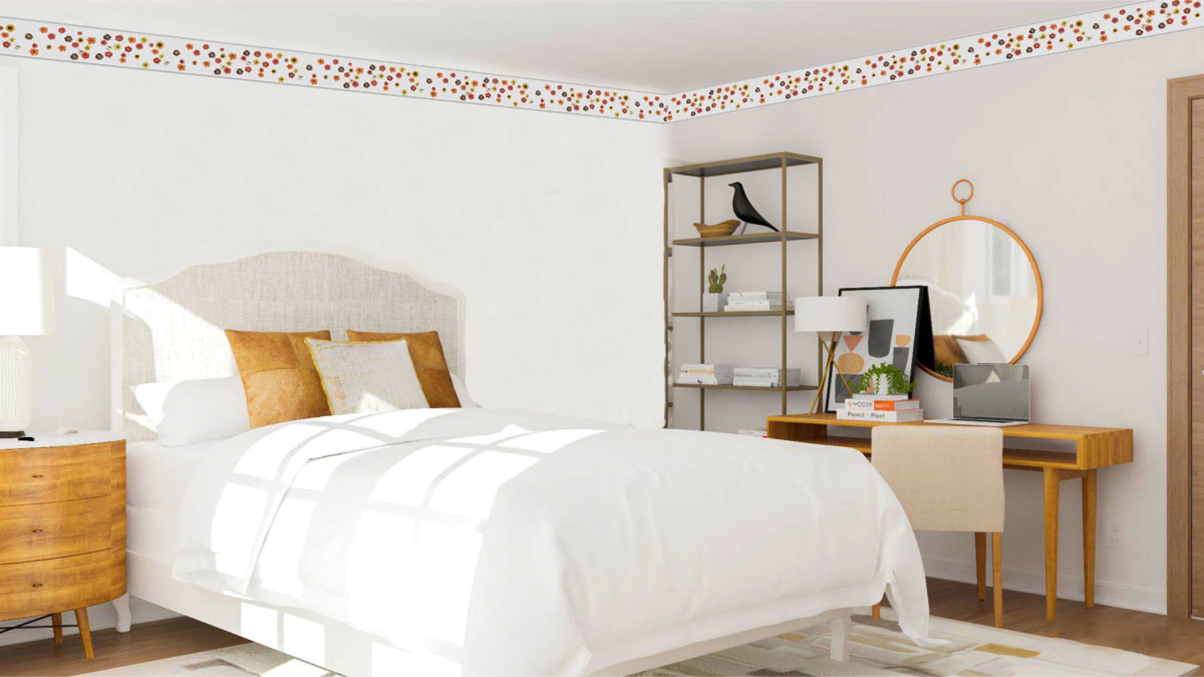 Innovative Wallpaper with Washable, 's Peel and Stick Border, 15 ft x 7 in - Yellow High Quality Vinyl Model D26274