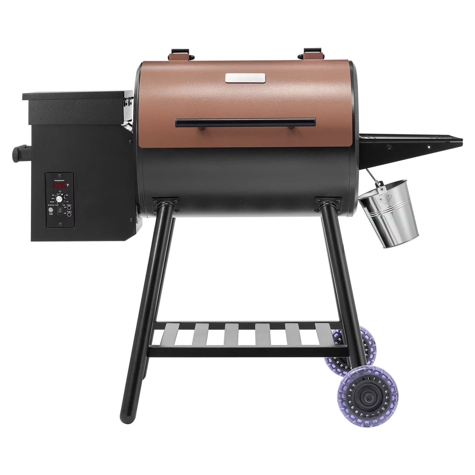Stylish Smoker with Portable, 456 Square Inches, Digital Smart Controller - Carbon Steel Black Model 2D1AC4