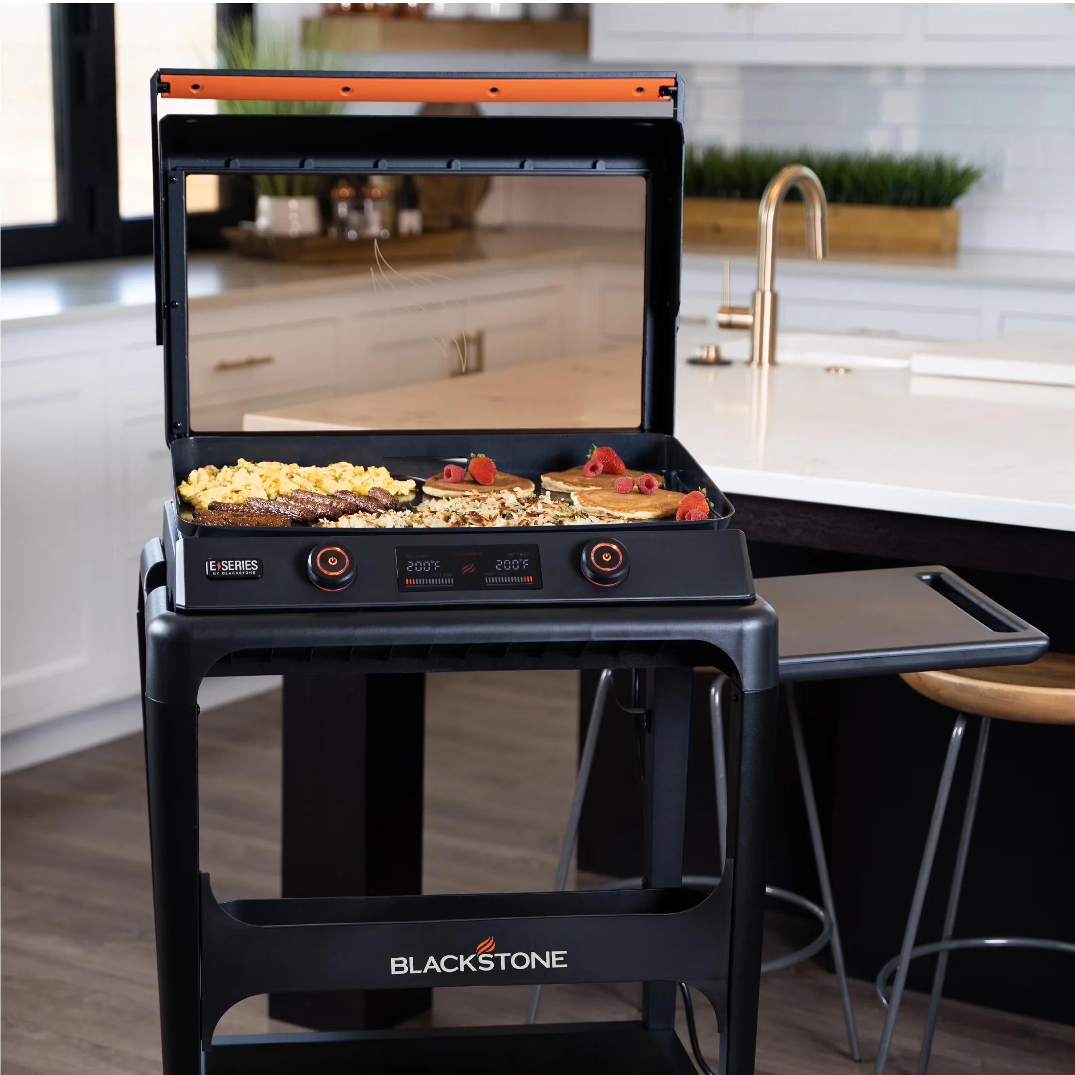 Stylish Flat Top Grill with Portable, Black, E-Series Griddle - Steel for Home and Office Model 1713E0