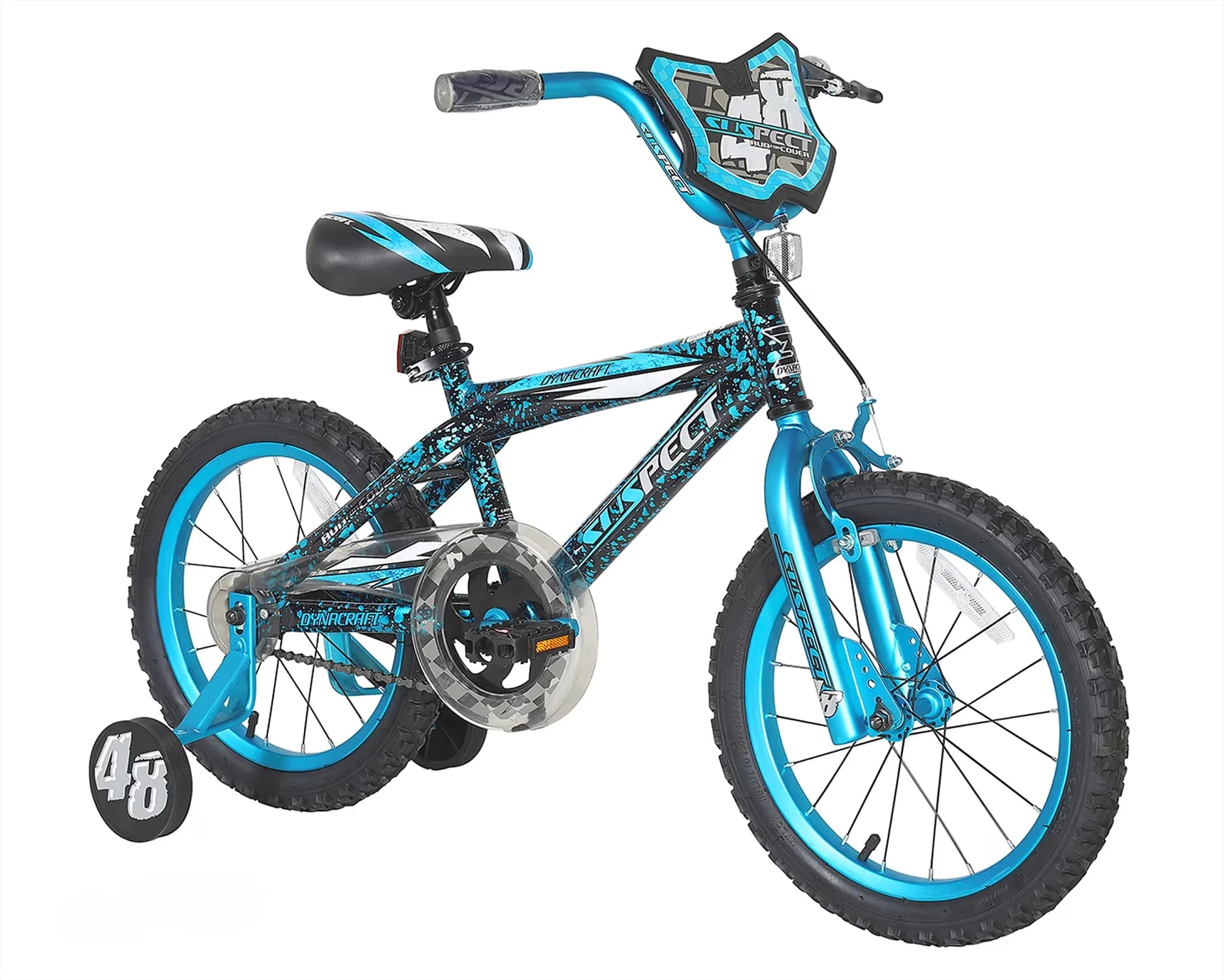 Efficient Kids Bike with Adjustable Seat, 16 Inch Suspect Boys BMX - Blue Model B23C6E