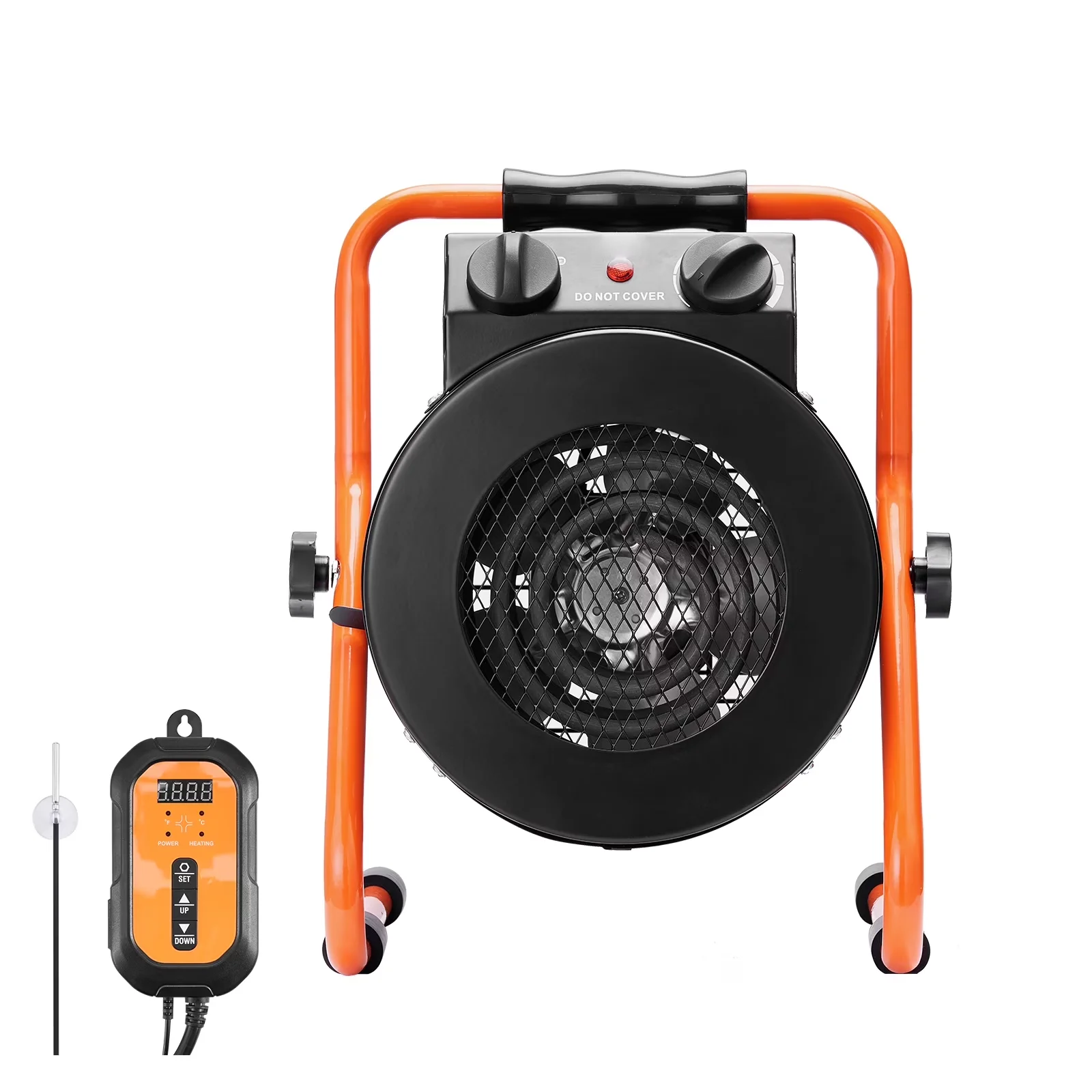 Stylish Portable And Electric Space Heater with 1500W, Adjustable - Orange Model 0AE436