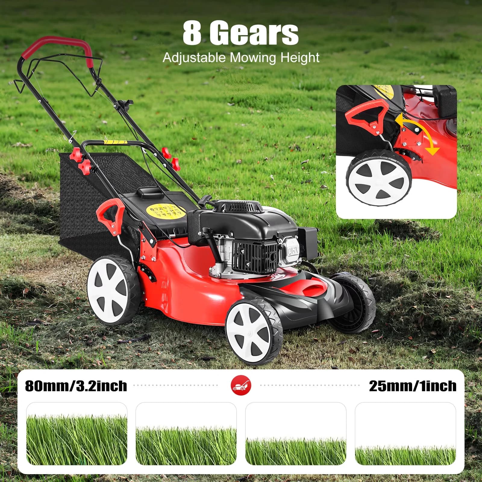 Premium Push Mower with Fast Charge, Adjustable Height, Adjustable Speed - Model 94F31D