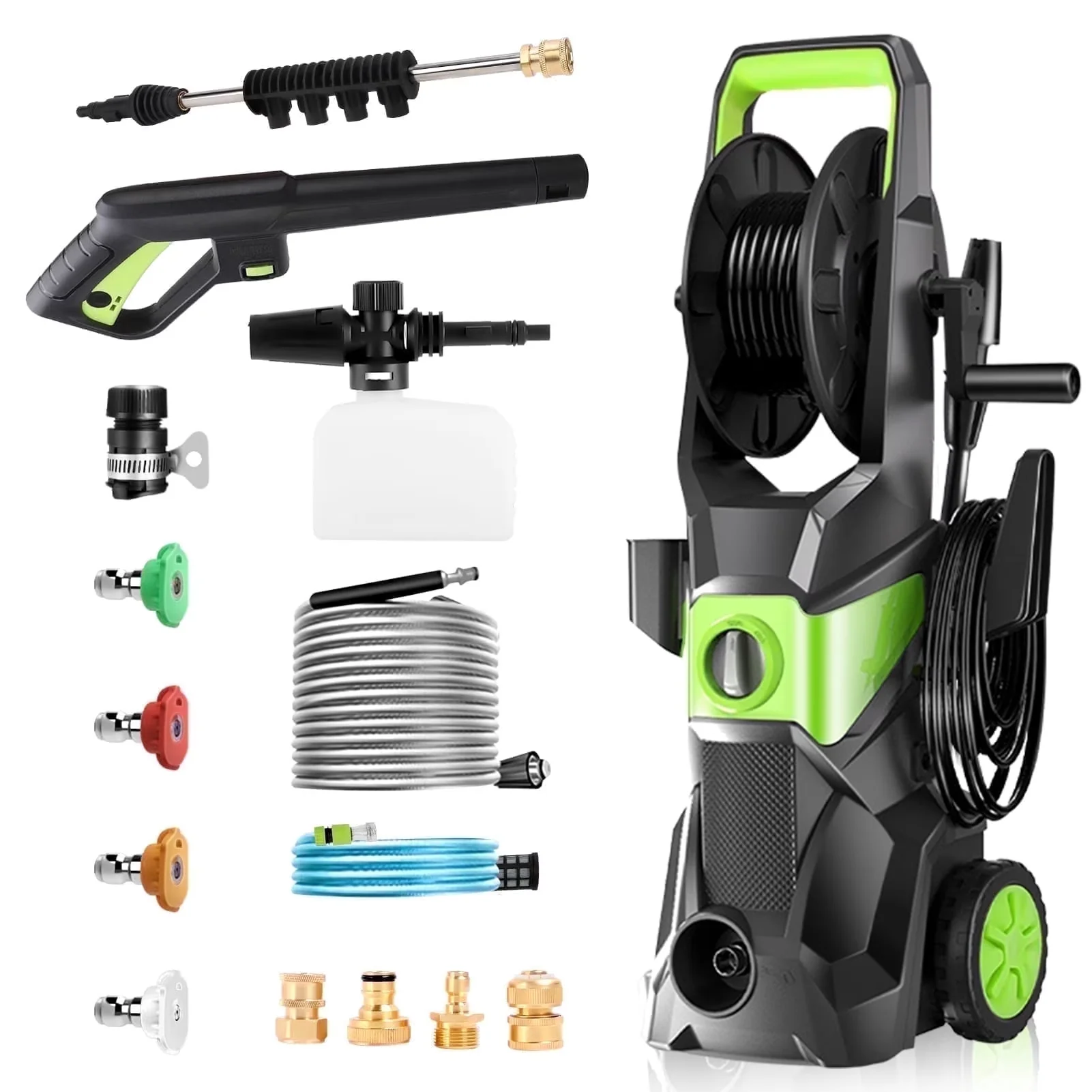 Pressure Washer Sleek with Quick Connect Tips, 5 Quick Connect Nozzles, Cars - Model CD1582