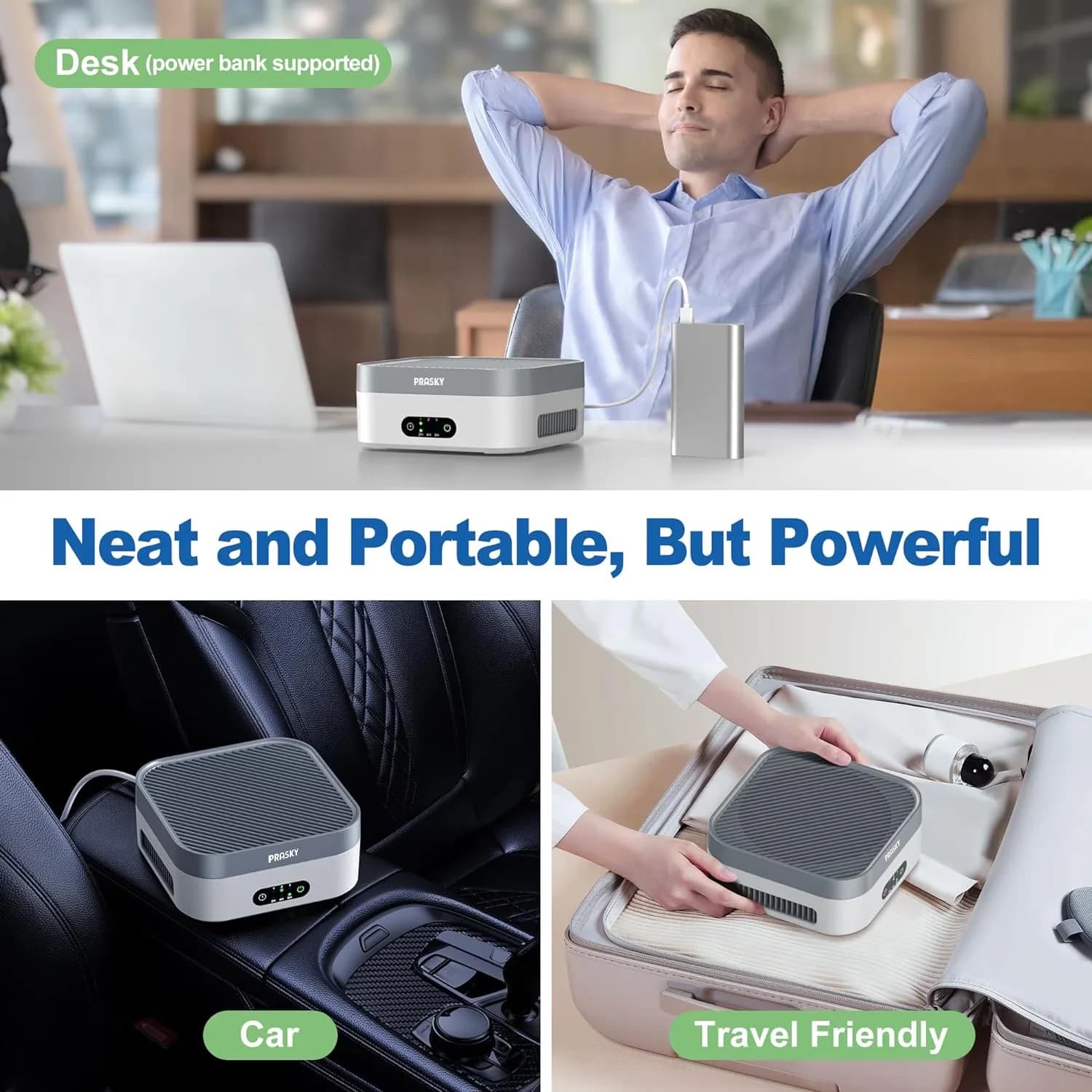 Air Purifier Essential with Variable Speed - Gray for Home - Industrial Grade Model 02814B