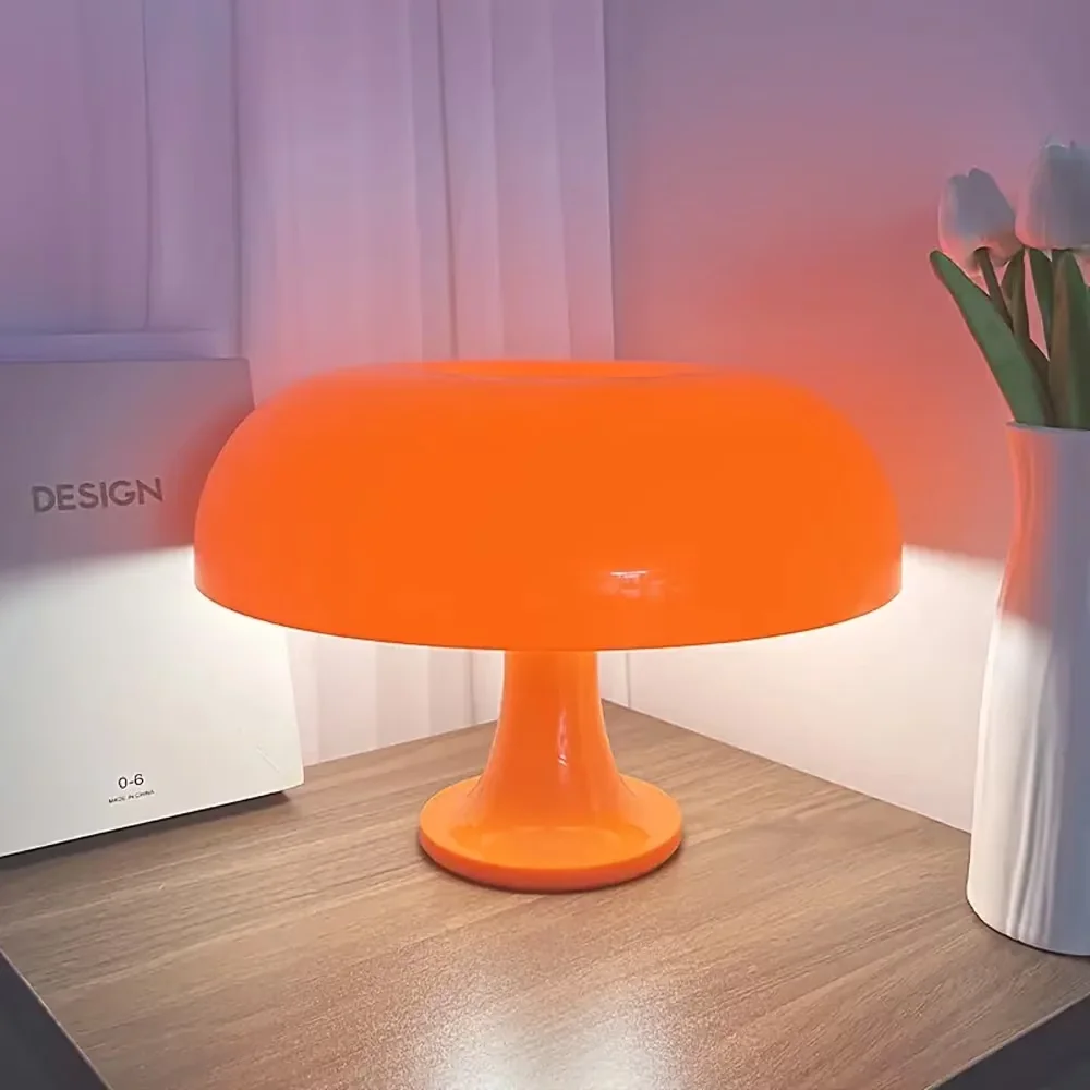 Classic Lamp with LED, Eco Friendly - Orange Plastic for Bedroom, Home Model 47F55D