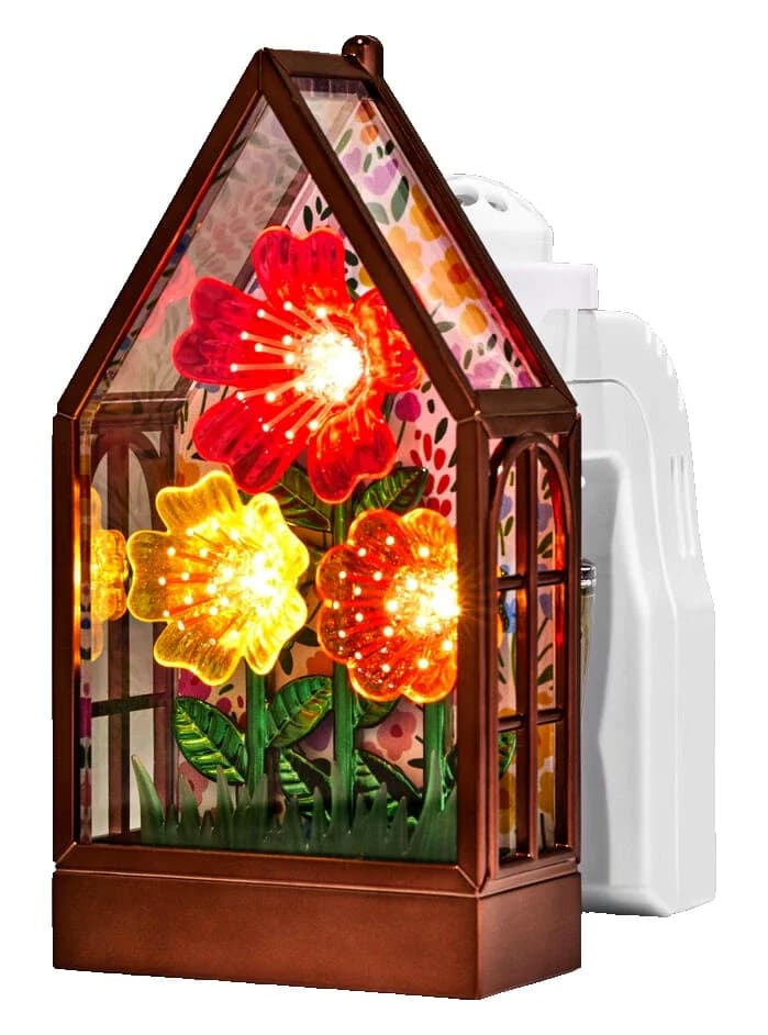 Led Lighting Premium with LED, The plug-in is medium-sized., It features a multicolor flowers design. - Multicolor Model BD7B51