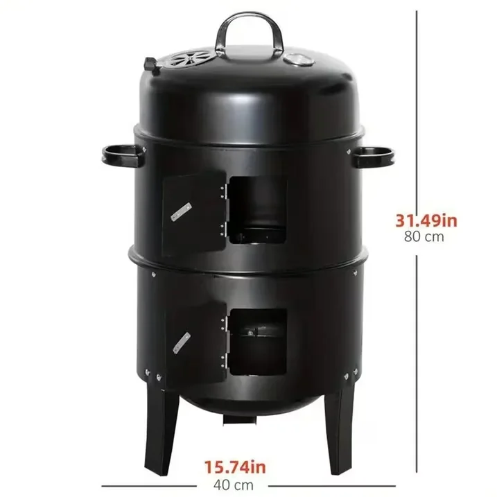 Sleek Charcoal Grill with Portable, Material: Iron - Metal Black for Outdoor, Camping Model 4AEE7E