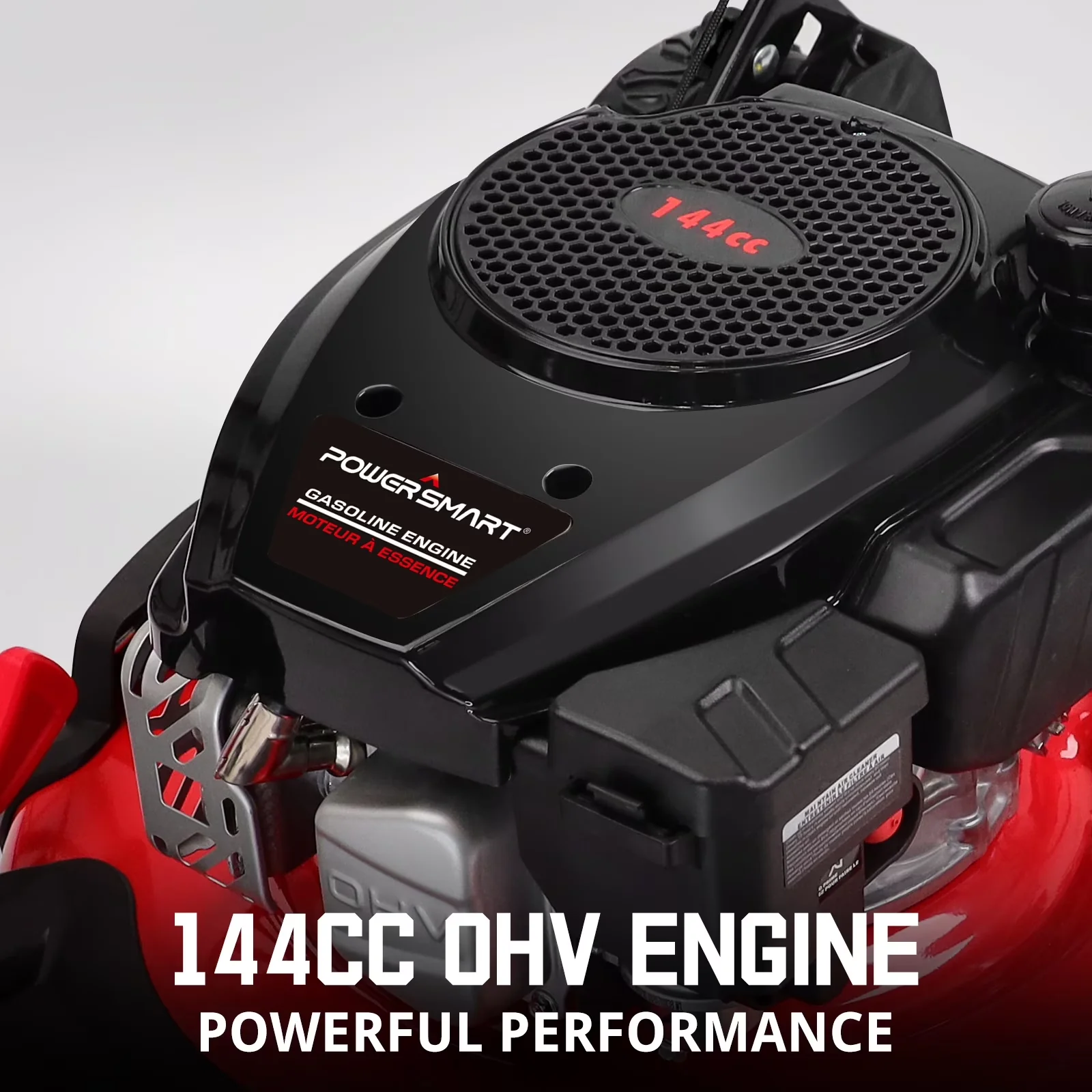 Premium Push Mower with Adjustable Cutting Height, Mulching, 2-in-1 Side Discharge & Mulching - Red Model 83AE94