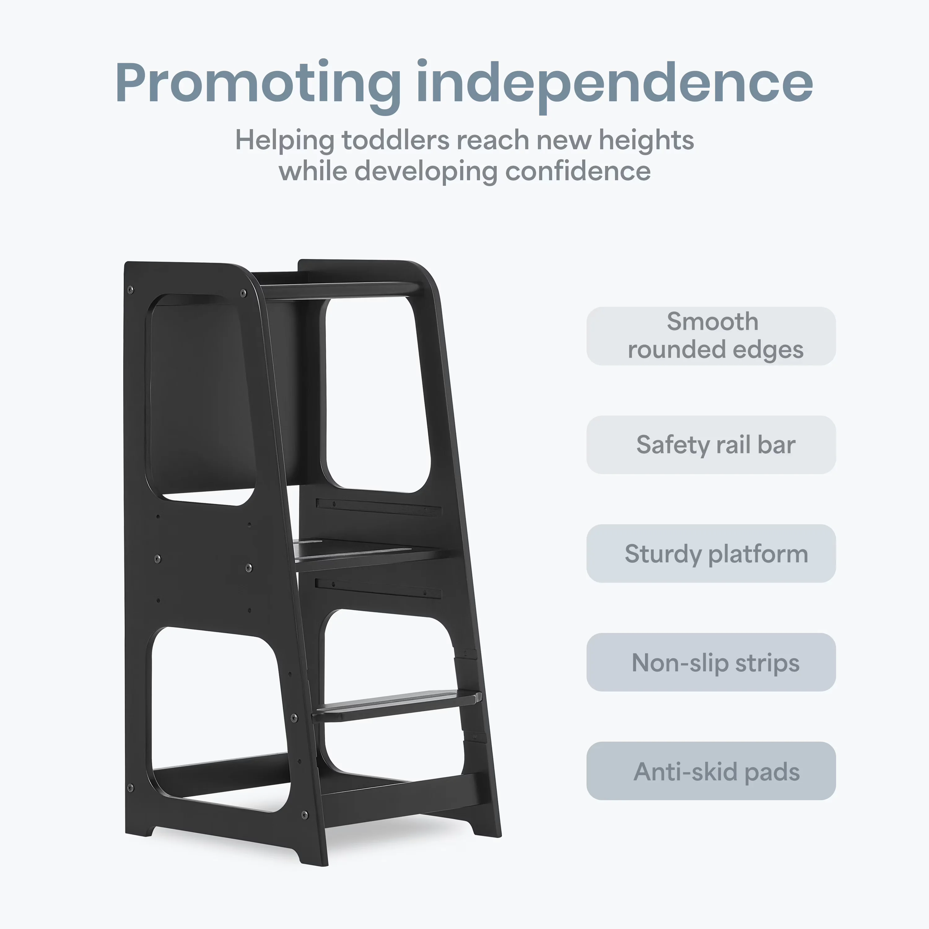 Ladders And Step Stool Professional with Anti-Slip, Explora Tower &, Anti-slip Base - Pinewood Black Model B81B32