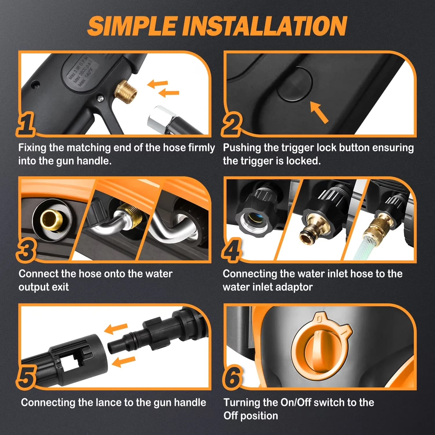 Versatile Pressure Washer - TOOLS - Reliable Performance Model CE38AC