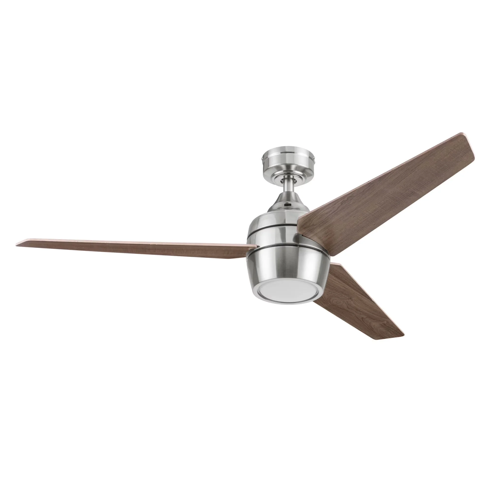 Durable Ceiling Fan with LED, Energy Efficient, Integrated LED Light - Silver Model 33510E