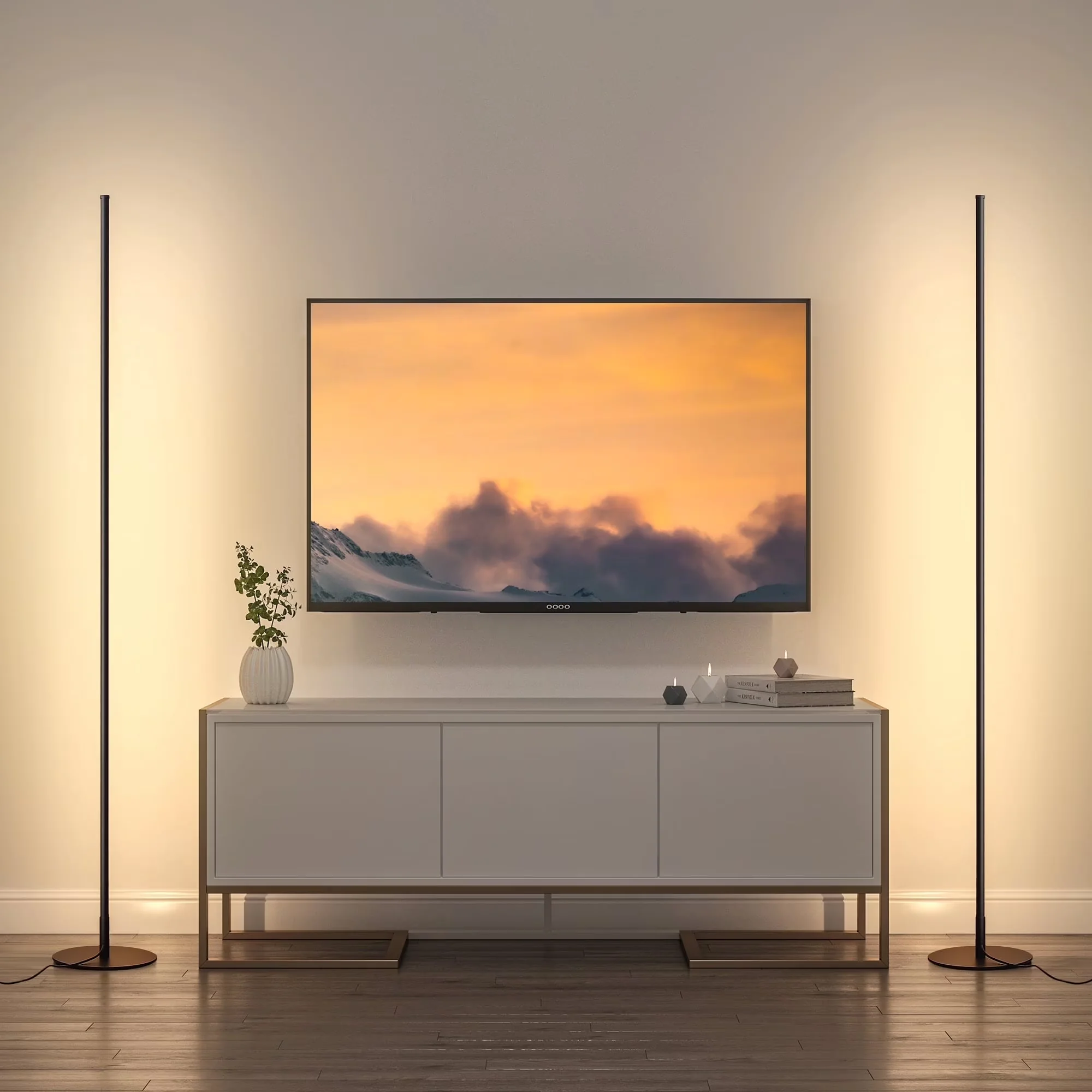 Essential Led Lighting with LED, Modern, Dimmable - Metal Black for Living Room, Bedroom Model 22A8F9