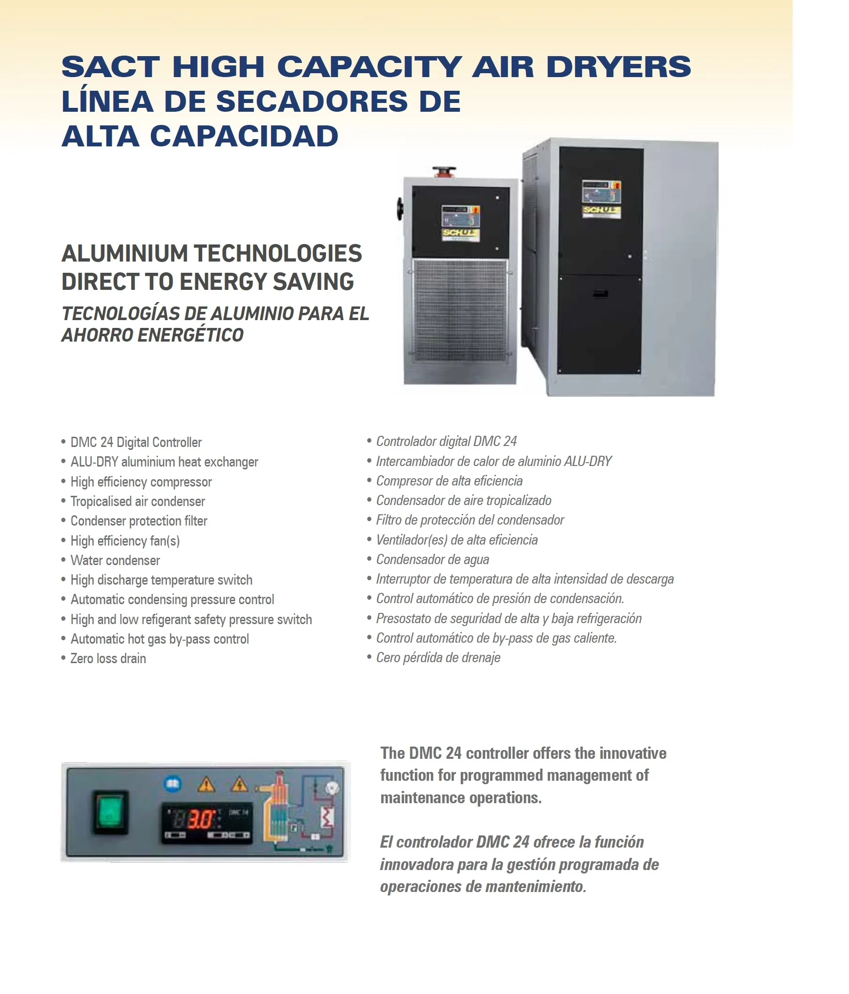 Efficient Dehumidifier with 460v 3ph. 60hz, 3.00" ansi flange connections - Model C0BEB8