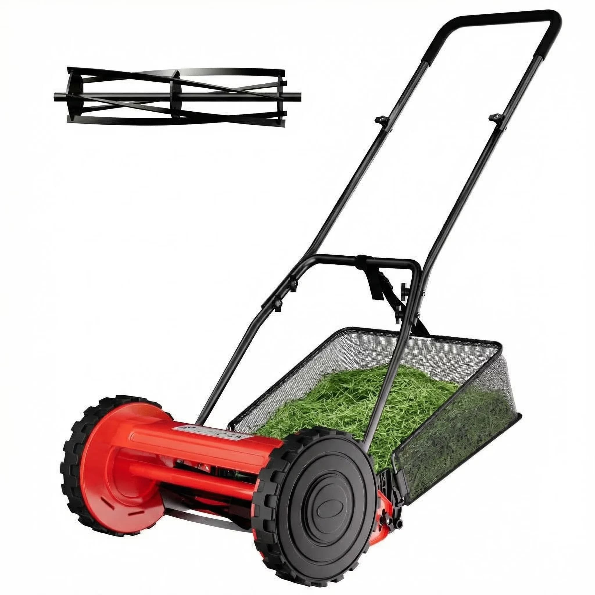 Efficient Push Mower with Walk-Behind, Product Name: Manual Reel Lawn Mower, 5-Blade Cutting System - Model FB992E
