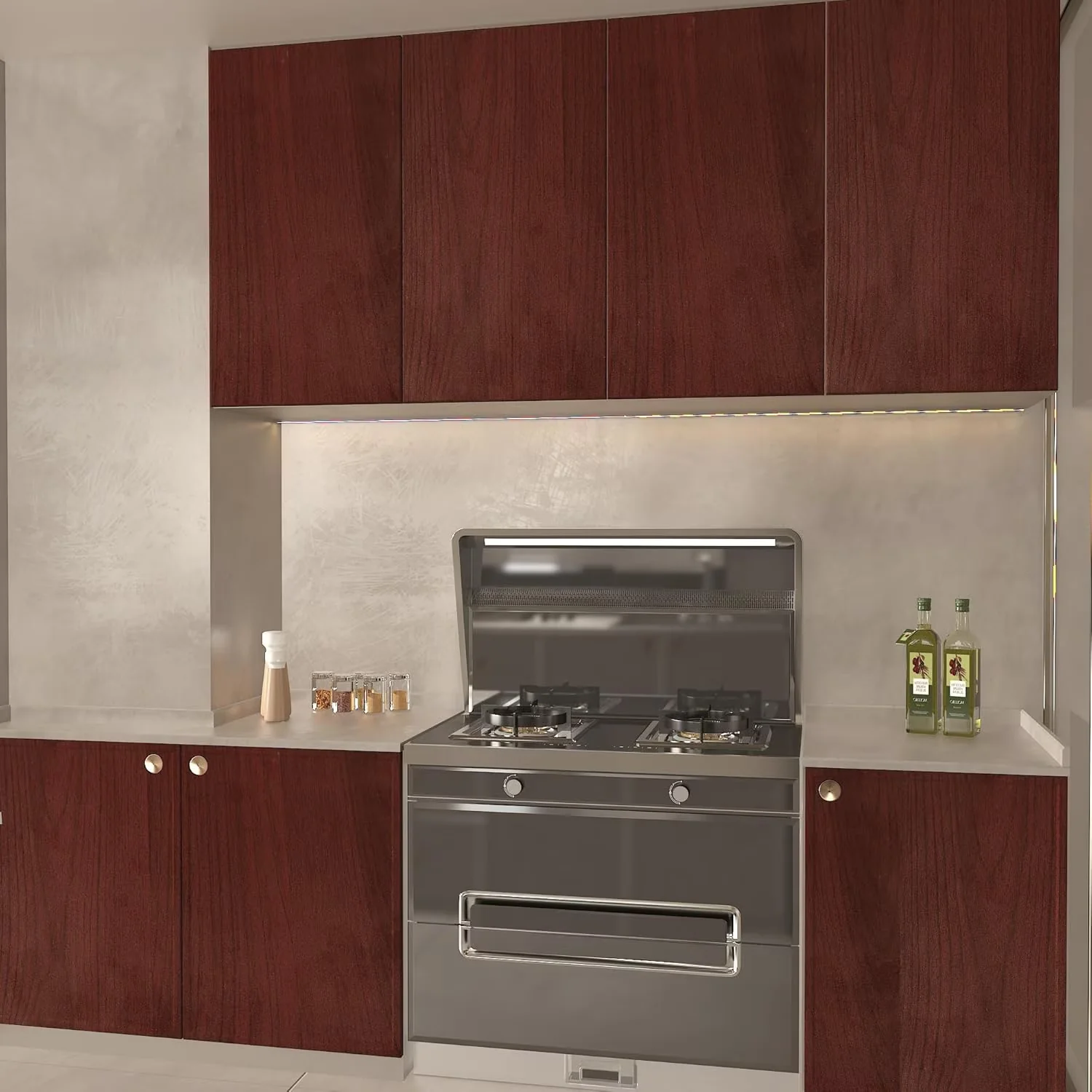 Modern Wallpaper Wall Decals Wall Covering with Waterproof - Vinyl Red for Kitchen Model 584D8C