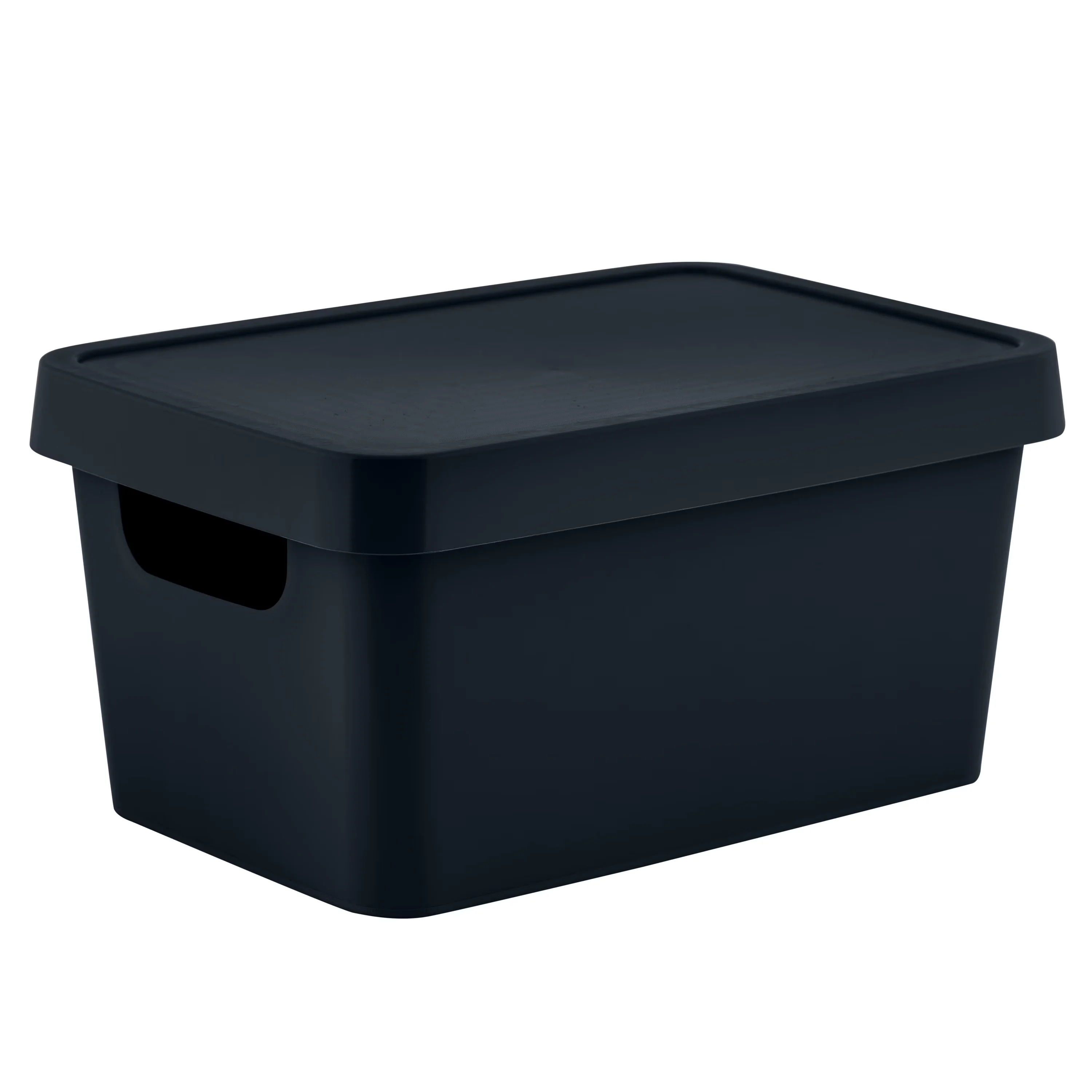 Classic Garage Storage Supply with Stackable, Carrying Handles, 2 Open Handles for Easy Transporting - Plastic Charcoal Model F0CEAF