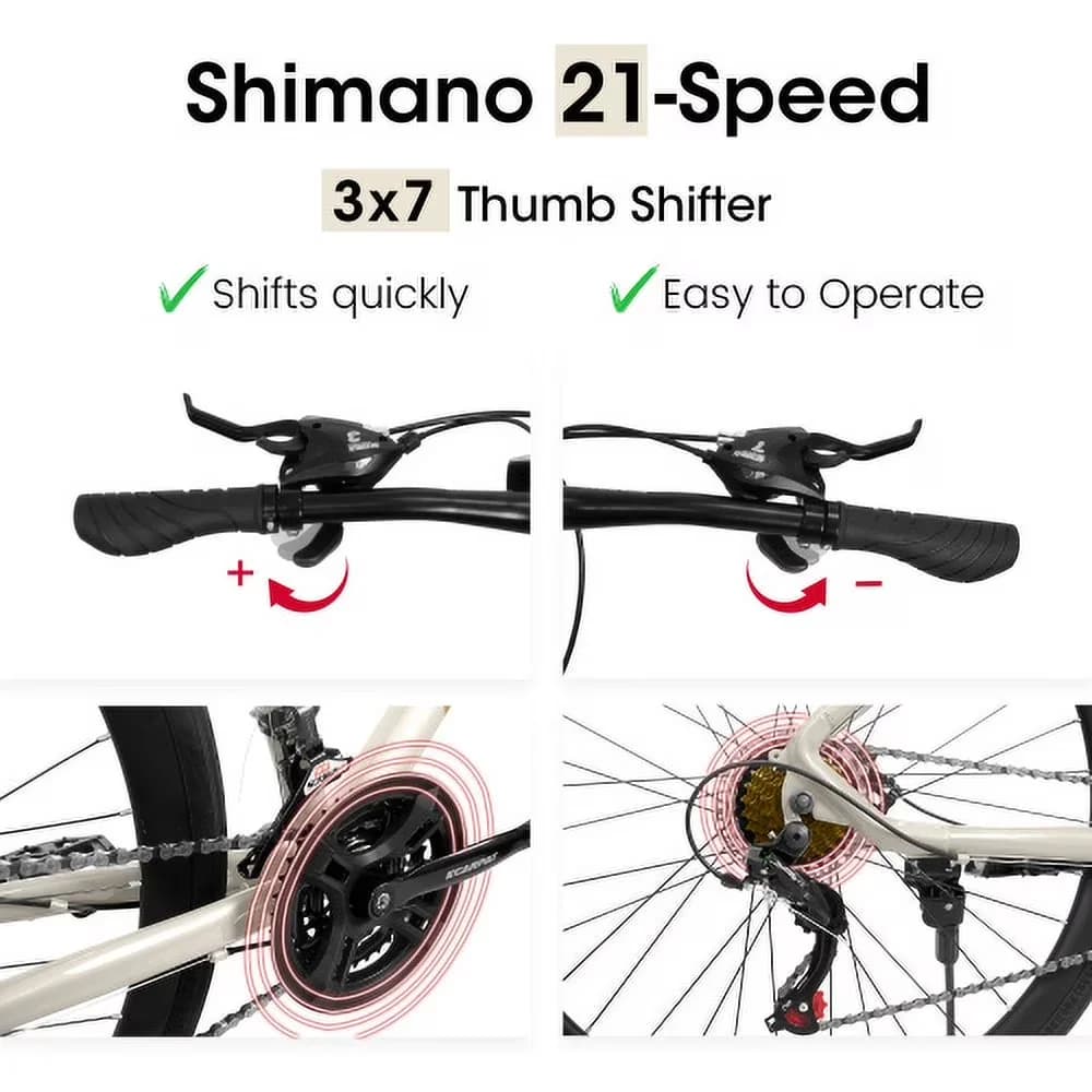 Road Bike Sleek with Lightweight, 700C Hybrid, Have a good day! - Off-White for Outdoor Model 55A082