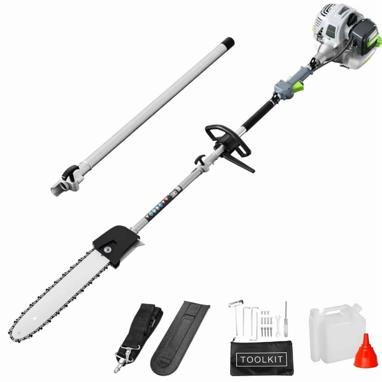 Pole Saw Professional with Anti-Vibration, Safety Lock & Shoulder Strap - Green Model 3BAAF7