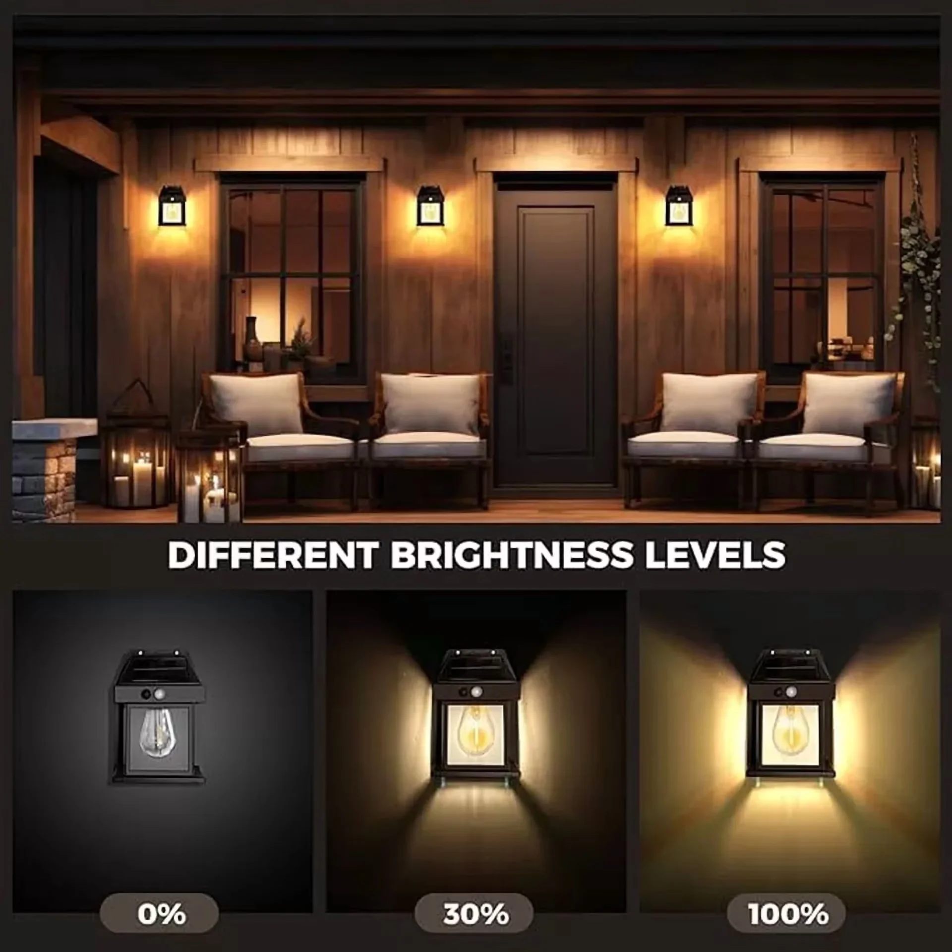 Premium Led Lighting with LED, Solar - Black Wall for Daily Use Model 3F61DD