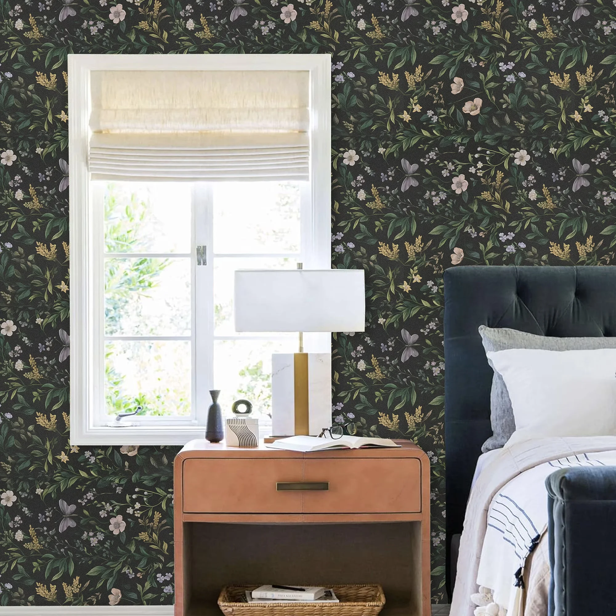 Efficient Wallpaper with Material: Vinyl - Pvc Green Floral for Everyday Use Model 1CF1E6
