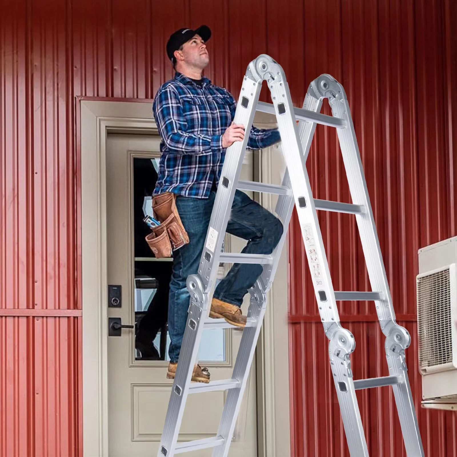 Ladders And Step Stool Versatile with Telescoping, Load capacity: 330 lbs - Aluminum Alloy Model C0F59B