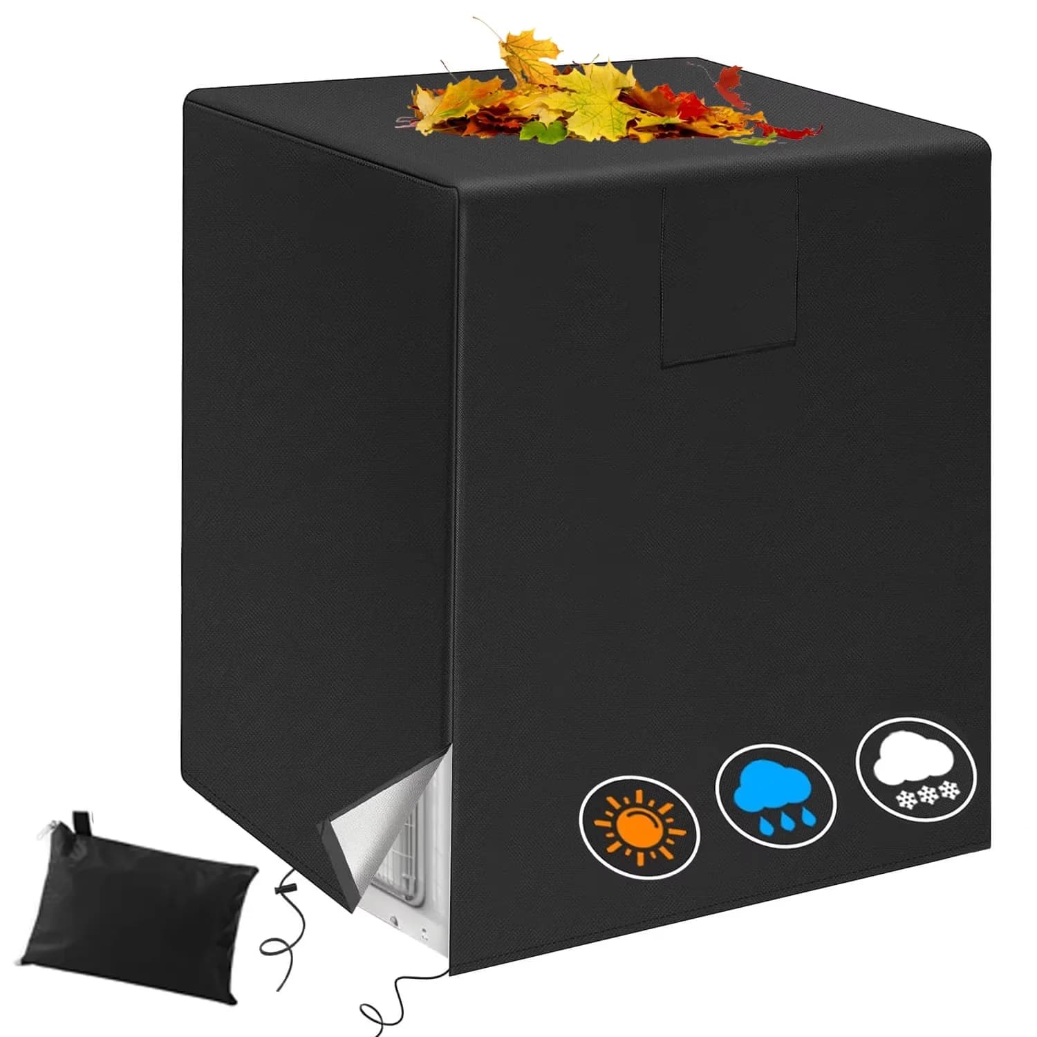 Stylish Air Conditioner with Uv Proof, Cover - Black Oxford Fabric 24x24x30 Model 201561