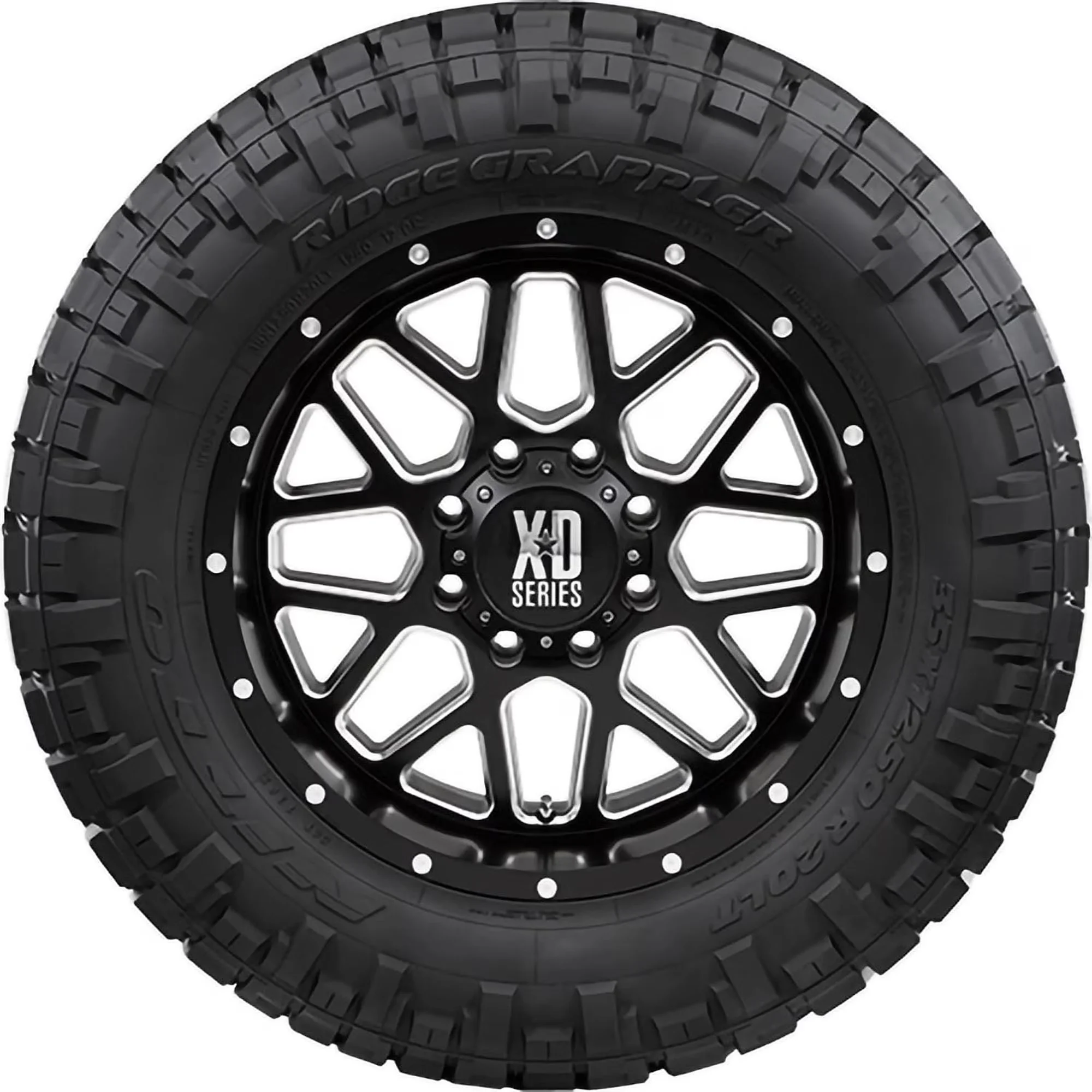 Professional Truck Tire with Super Quiet, Ridge Grappler 285/70R17, All-terrain tread - Model D9F76E