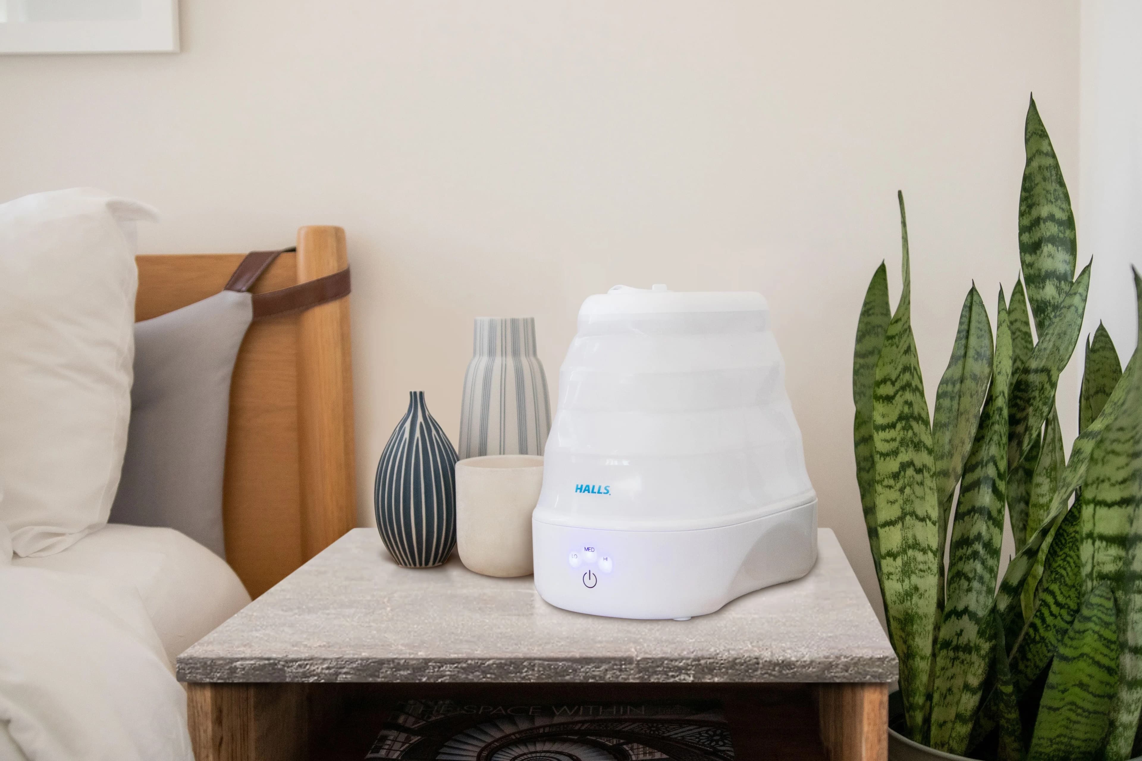 Efficient Humidifier with Timer, Automatic Shut-Off, Variable Speed - White Model B24432