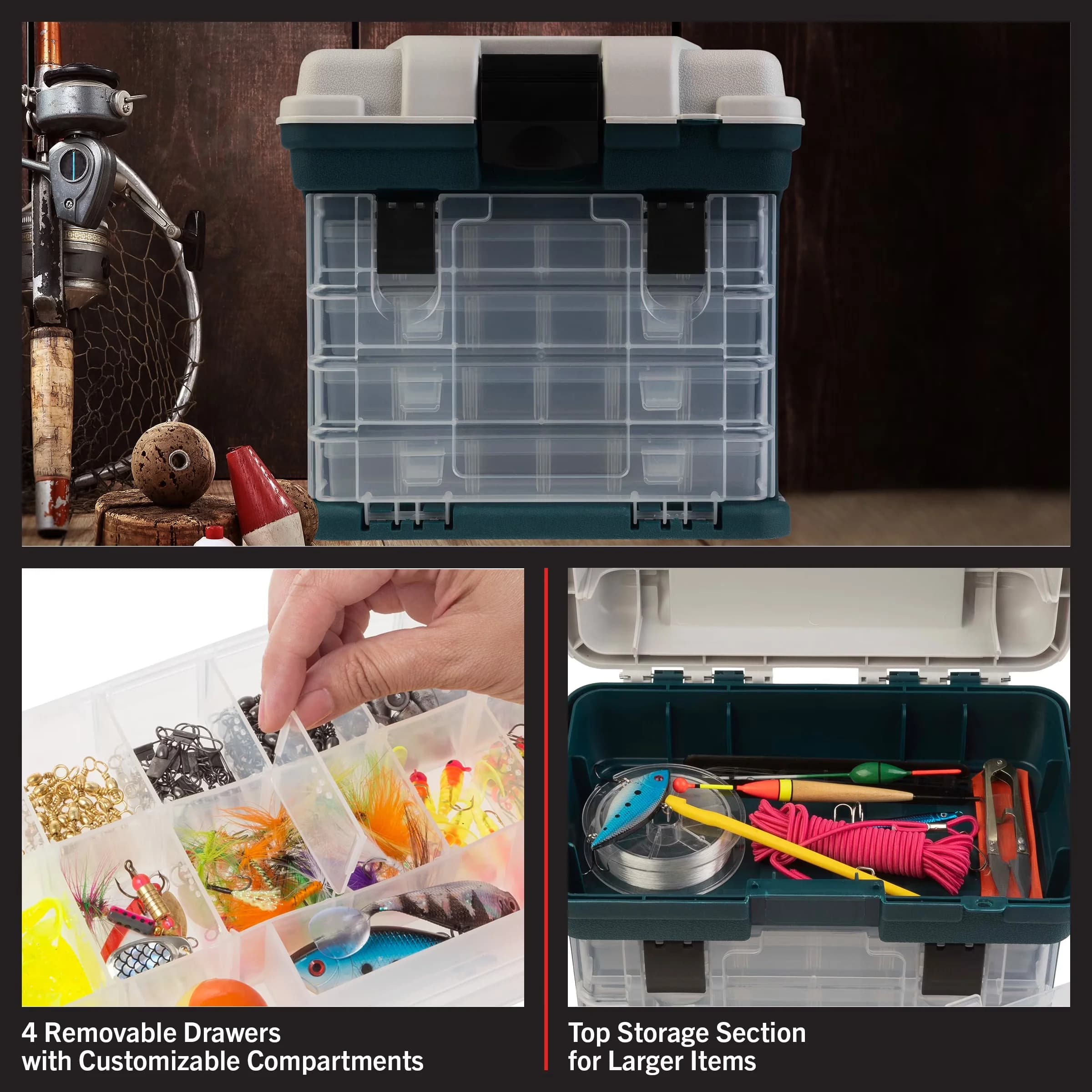 Stylish Toolstorage with Portable, Polypropylene Gray - Gray Polypropylene. Model 4E5CDC