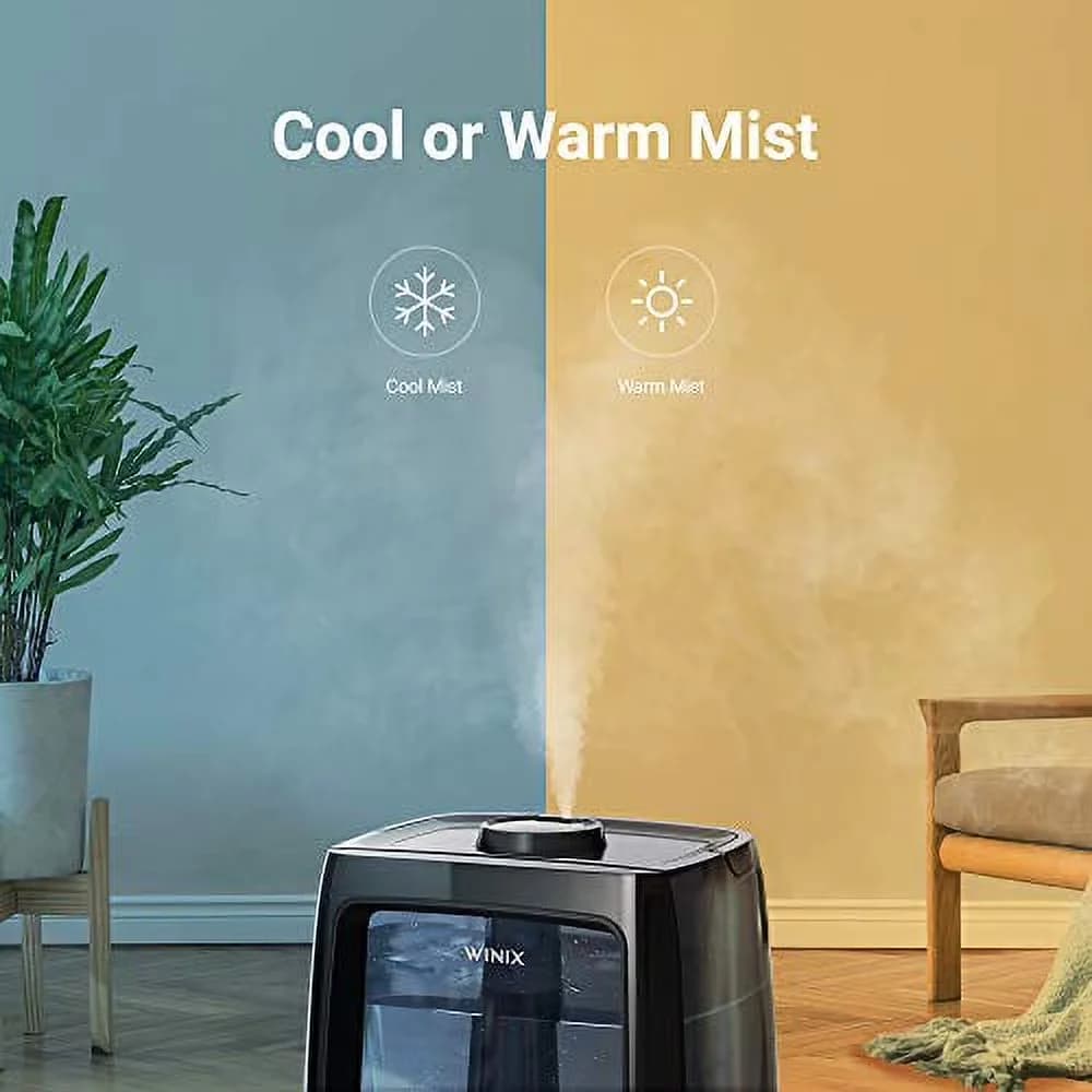 Durable Humidifier with Automatic Shut-Off, Adjustable Humidistat - Black Model 9CC8E5