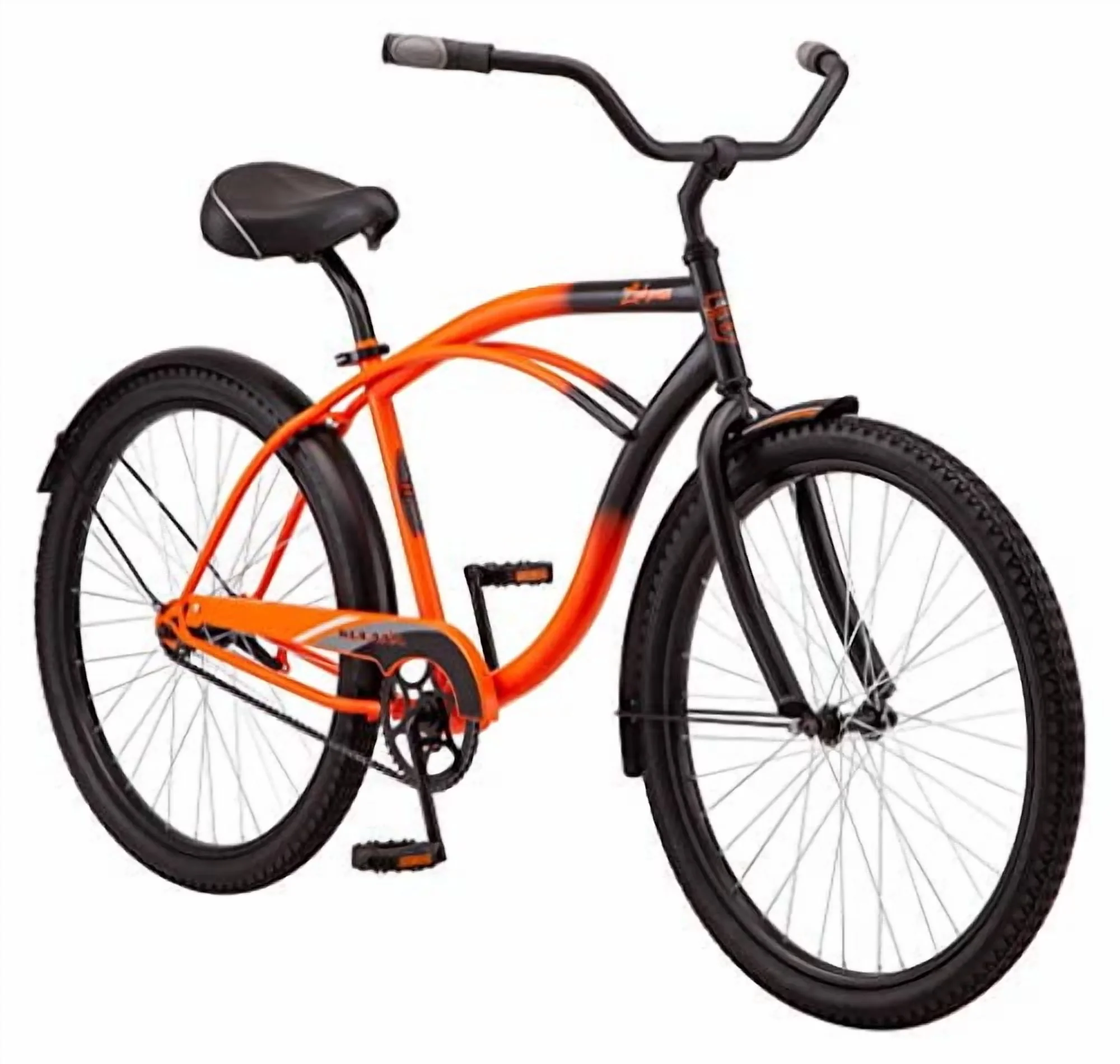 Cruiser Bike Quality with Adjustable Seat Height, 26 In. Wheels - Orange/Black Model AAA7A5