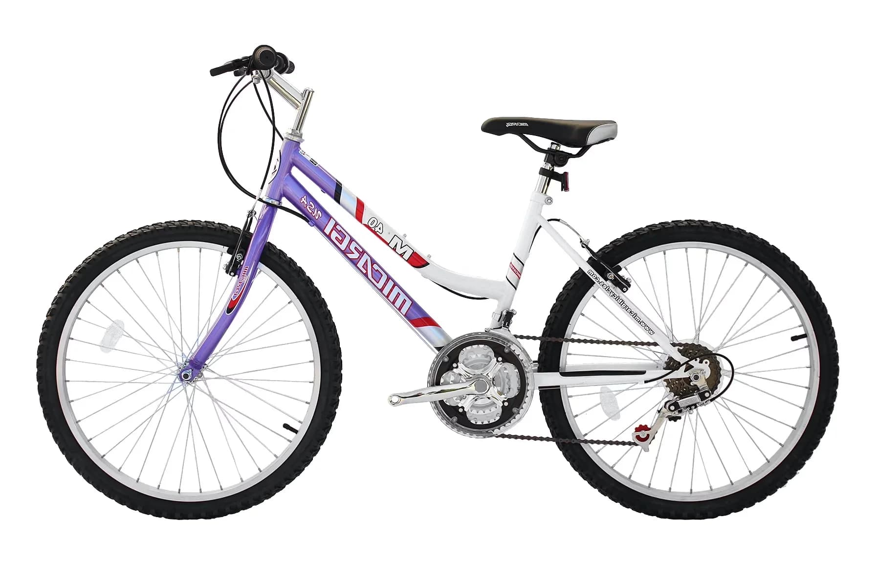 Premium Mountain Bike with Adjustable Seat Height, Steel Frame Alloy Rims 36 H, Purple - Purple Model 172337