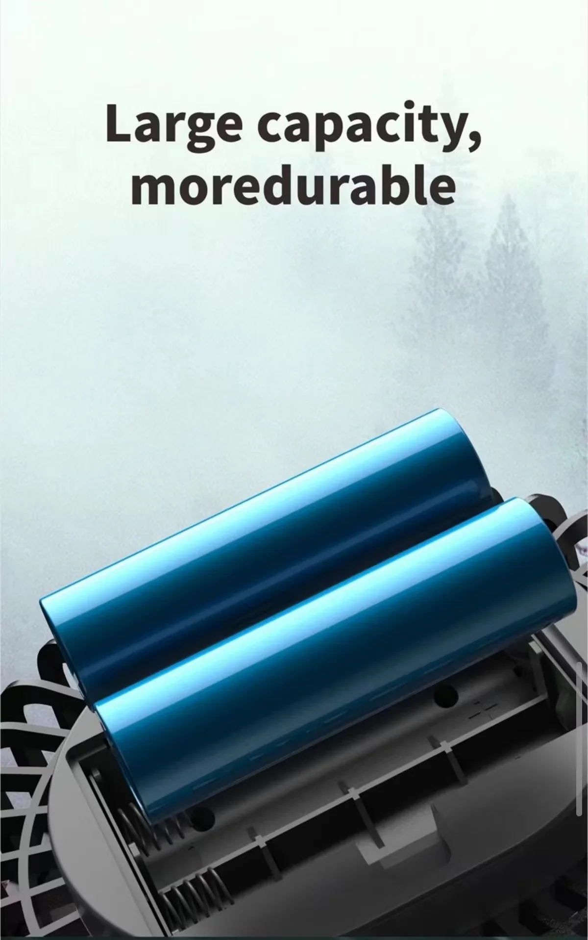 Durable Fans In Cooling with Battery - Black for Car - Ergonomic Design Model 06C378