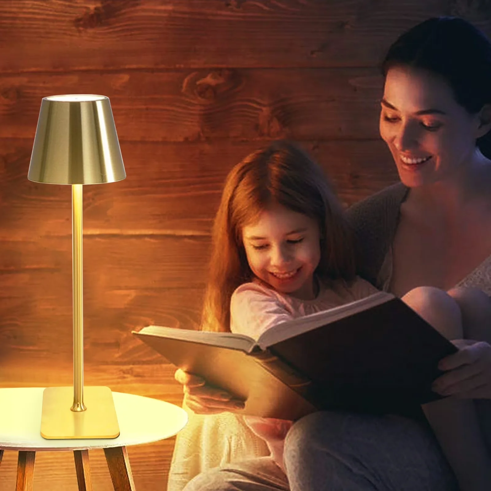 Versatile Desk Lamp with LED, Battery, Touch Sensor - Multicolor Metal for Bedroom, Office Model 8BB779