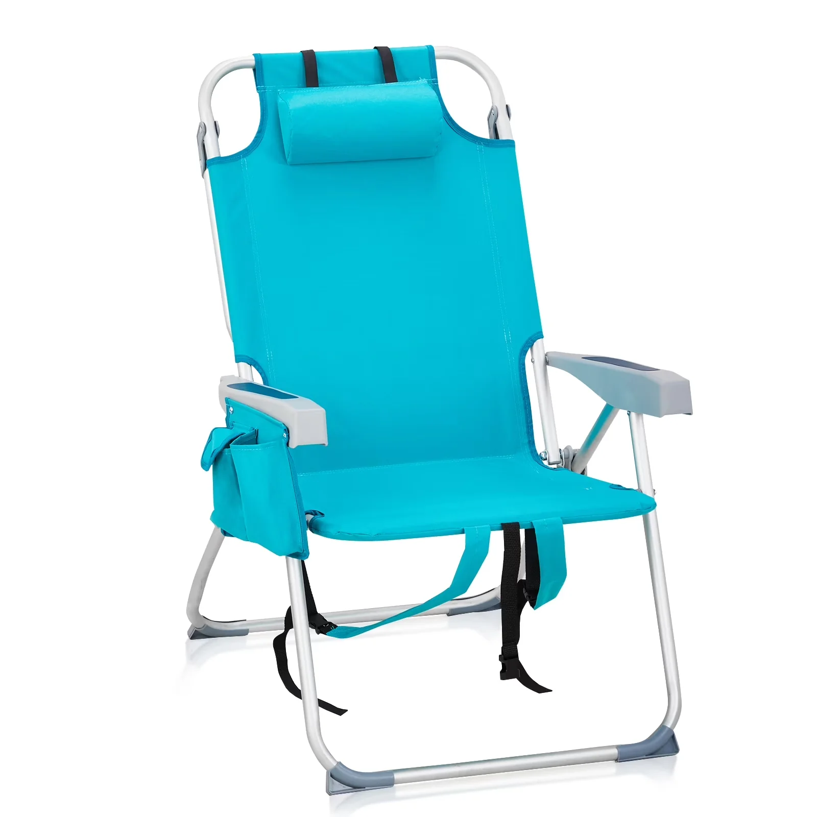 Durable Beach Chair with Water-Resistant, Waterproof, Folding - Steel Green Model 071C75