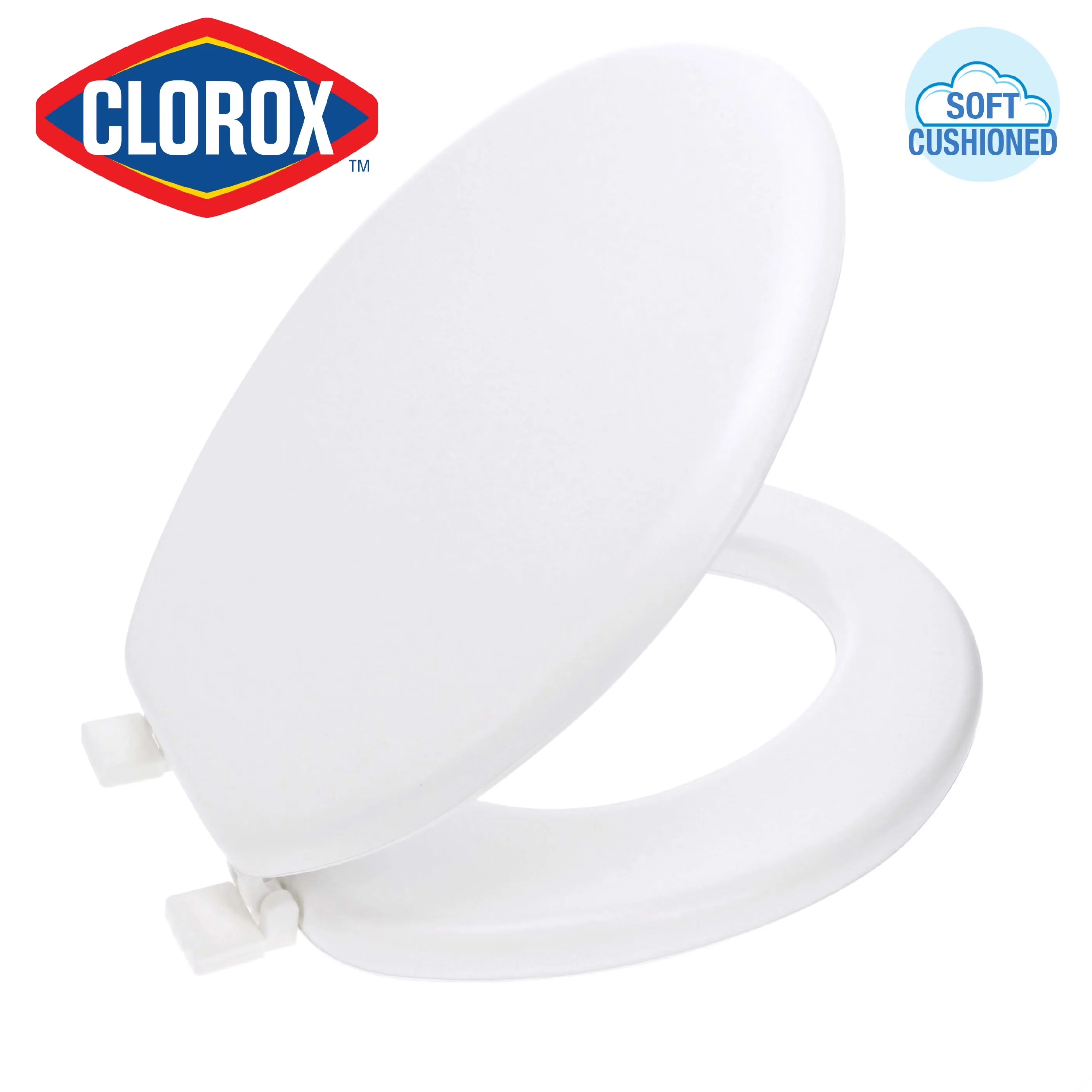 Toilet Seats And Lid Classic with Antimicrobial - Foam White 2 pack - Contemporary Style Model 681194