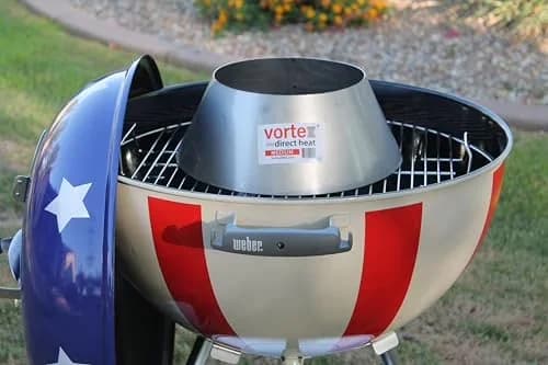 Quality Smoker with • ORIGINAL & AUTHENTIC, USA MADE!, • Medium Vortex BBQ accessory - Stainless Steel Silver Model F10E63