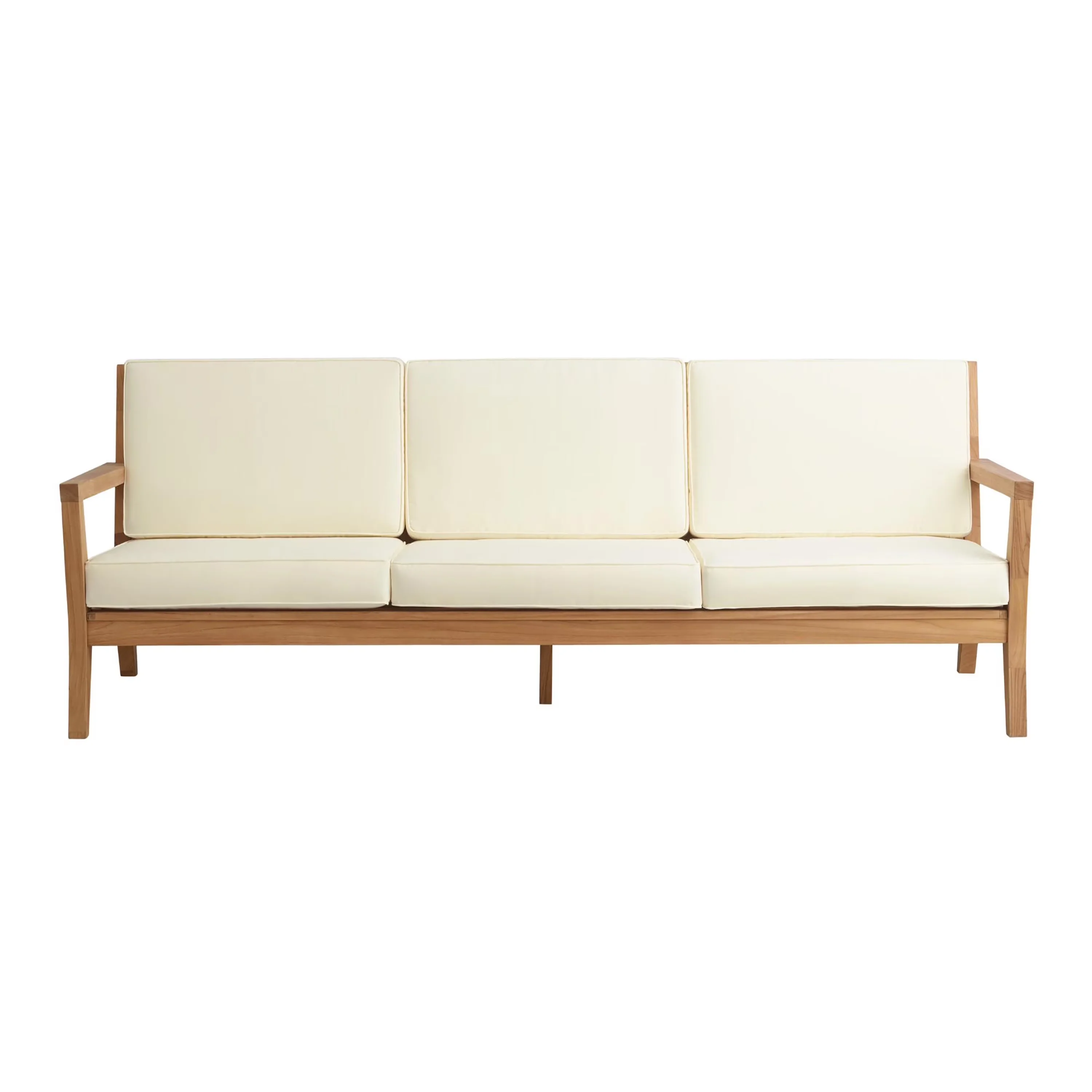 Premium Outdoor Sofas Sectional with Modern, Weather-Resistant - White Teak Model 7DBD62
