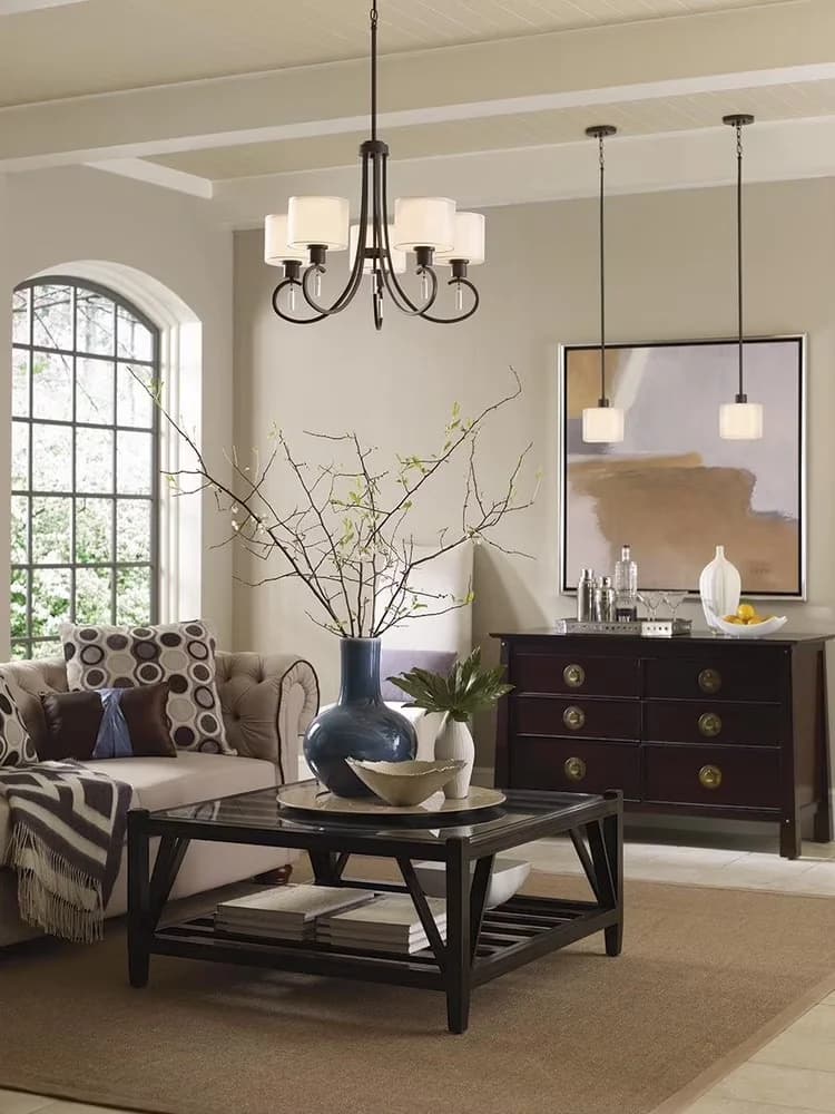 Durable Ceiling Lights Fixture with Incandescent, 100W, Transitional - Silver Ceramic, Steel Model 496824