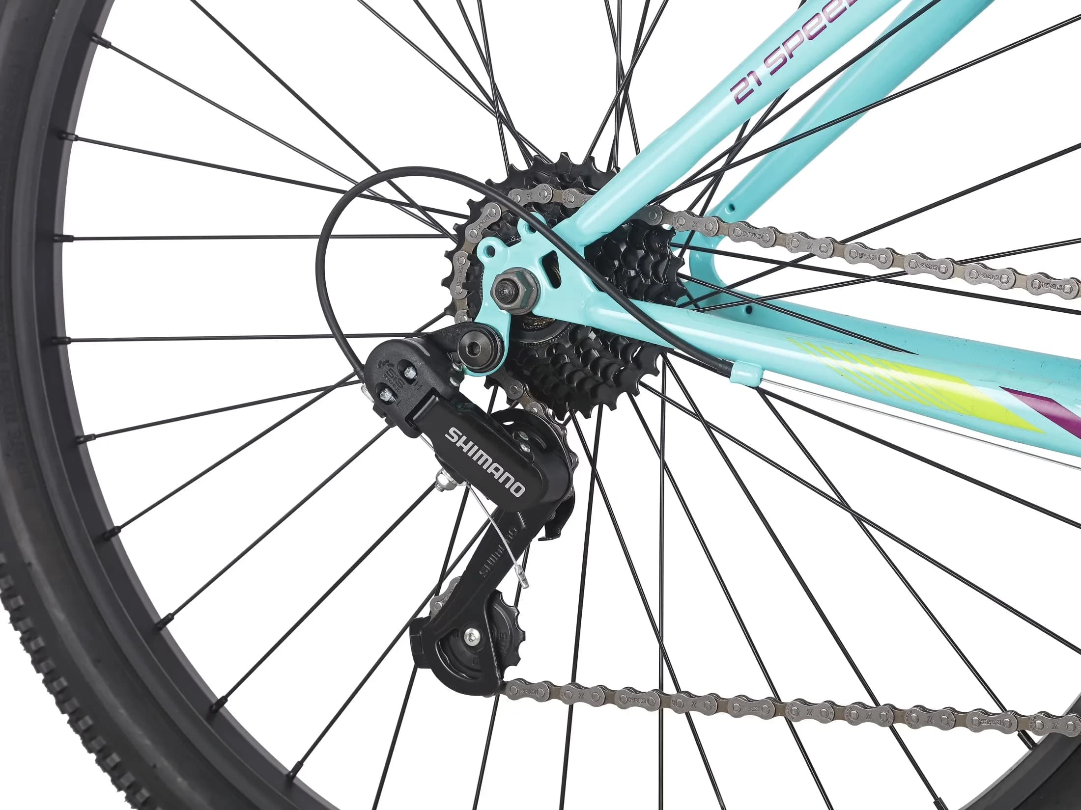 Efficient Mountain Bike with Adjustable Seat Height, Mint, Age 14+ - Green Model 62444C