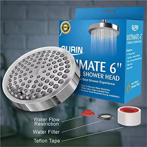 Efficient Shower Head with Adjustable Angle, Adjustable Angles, Luxury Bathroom Showerhead - Chrome Brass Model 651E37