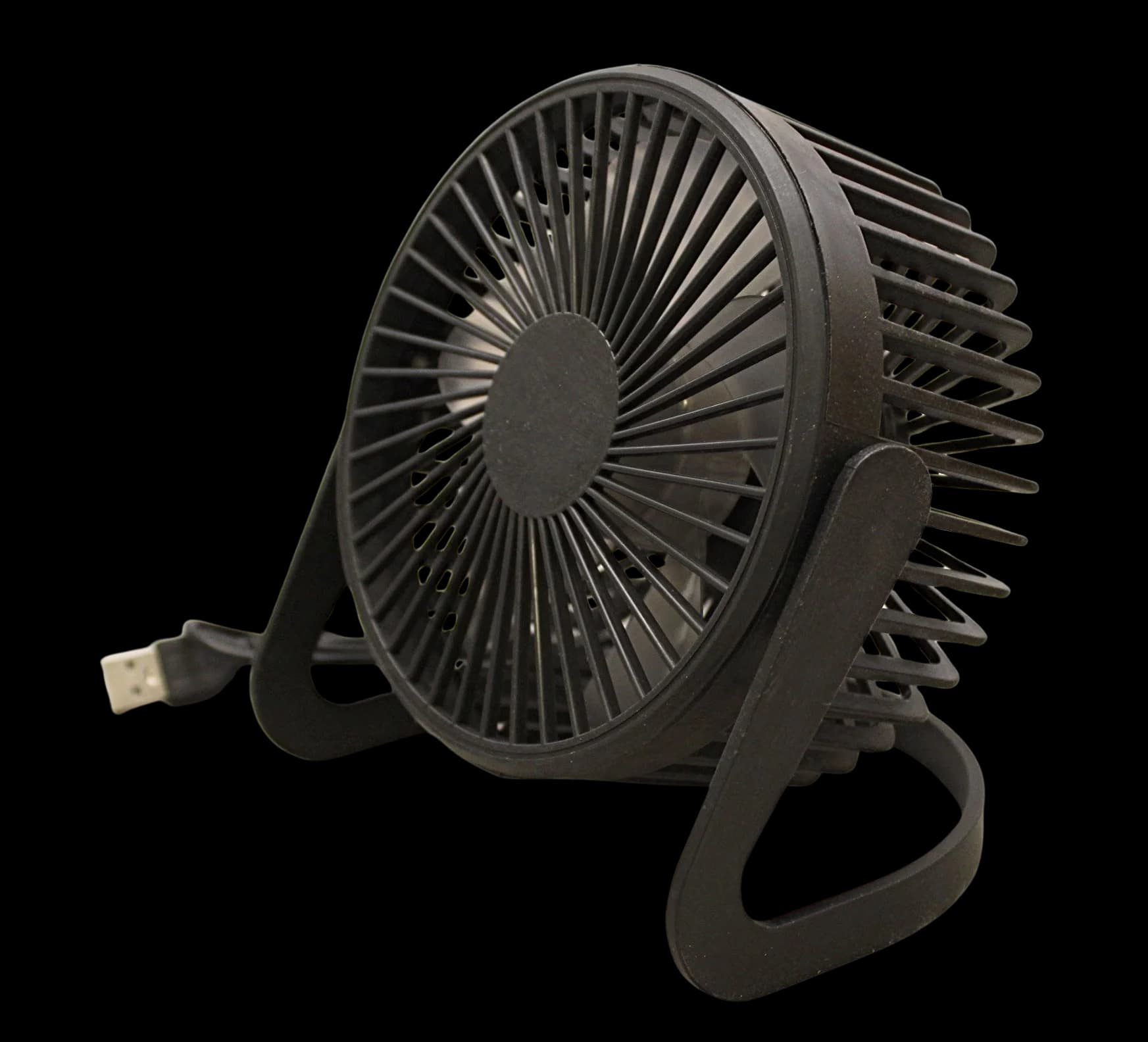 Professional Fans In Cooling with Tilt Mechanism, 6-Inch USB Desk Fan, Portable Quiet Mini Fan - Black Plastic for Home, Office Model 8C240B
