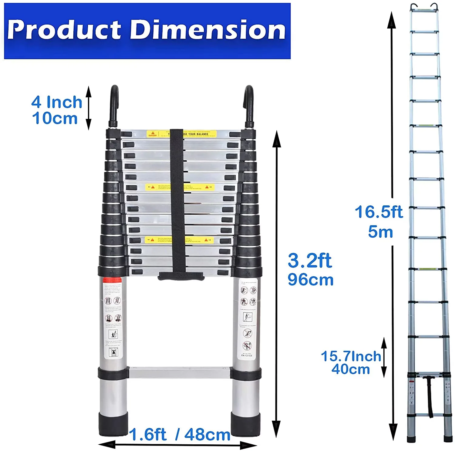 Quality Ladders And Step Stool with Telescoping - Aluminium Multi-Color Model 293D3B