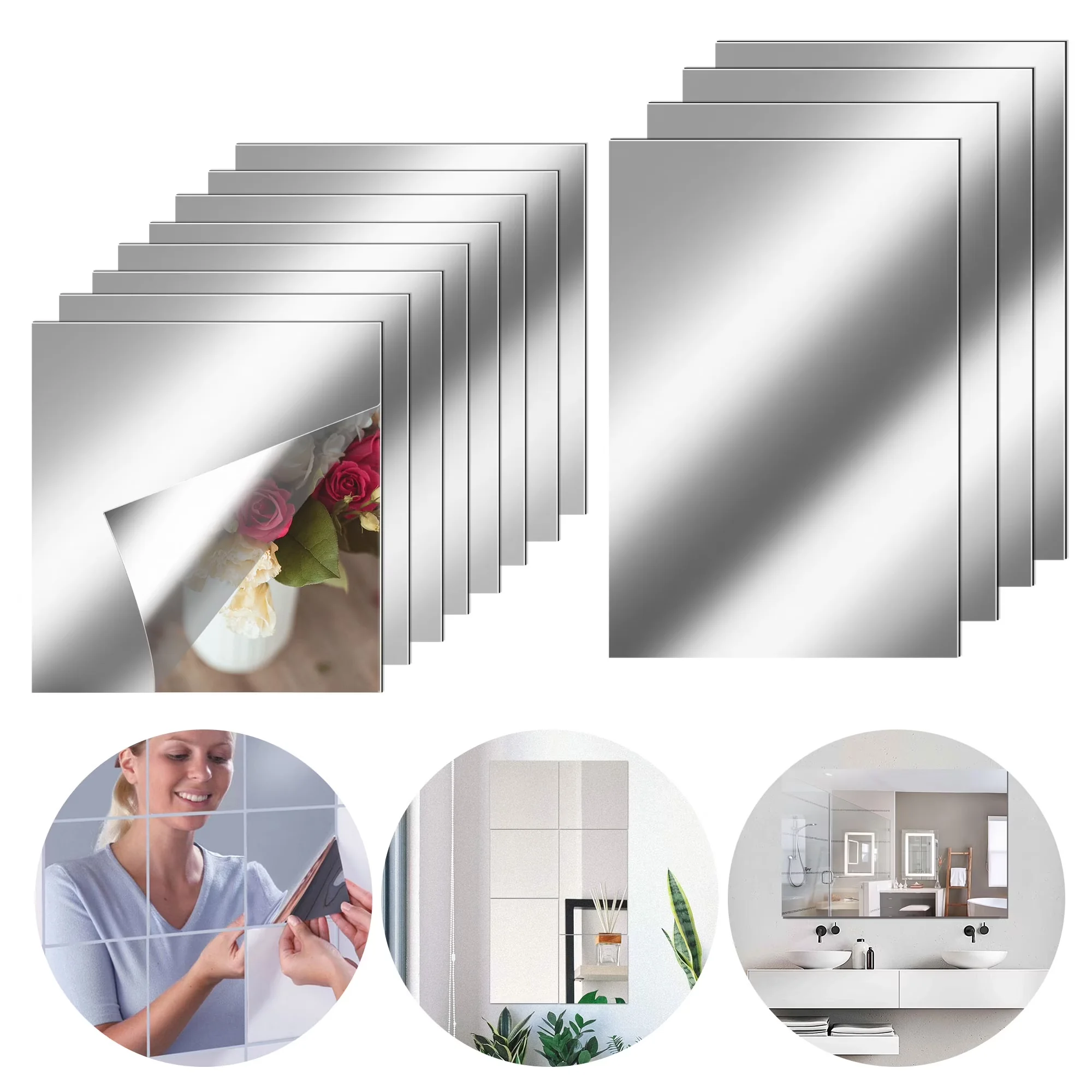 Essential Wallpaper Wall Decals Wall Covering with Flexible, It is light, durable, waterproof, etc - Plastic 6x6in; 9x6in Model 69D597