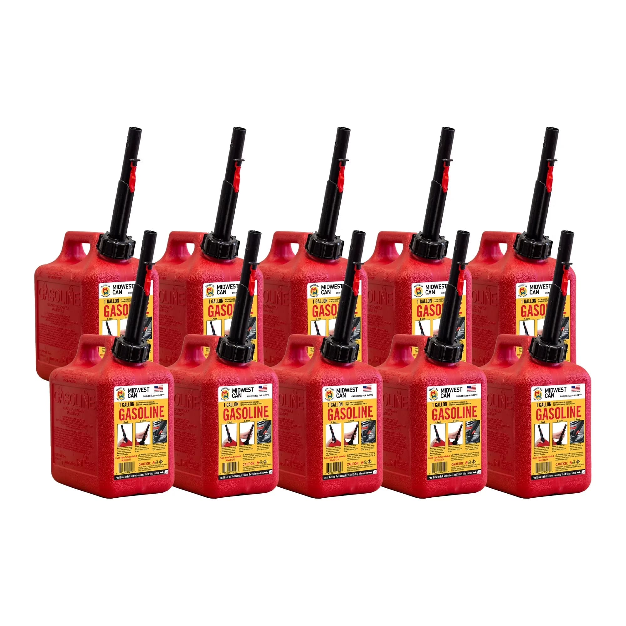 Replacement Parts Accessory Compact with Size: 1 gallon - Red Hdpe 10 Pack Model C4B619