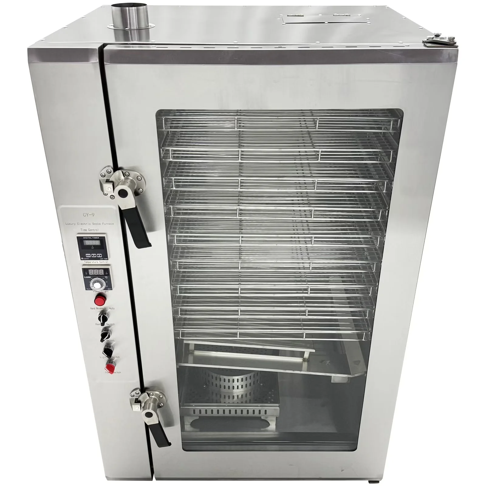 Smoker Innovative with 220V, Digital Display - Silver Stainless Steel for Home and Office Model 11F8AF