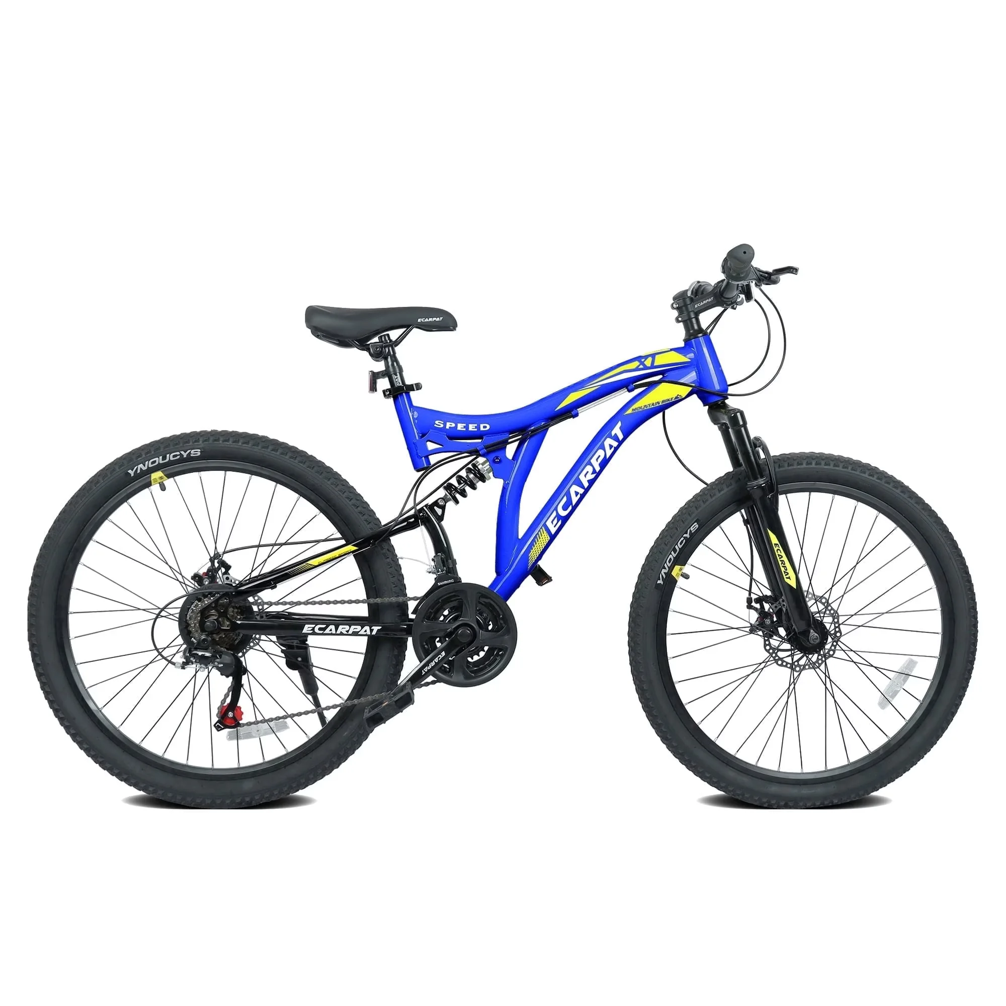 Efficient Mountain Bike with Adjustable Speed, Suits riders between 4'11"–6'3", High quality aluminum Frame - Blue Model F29D82