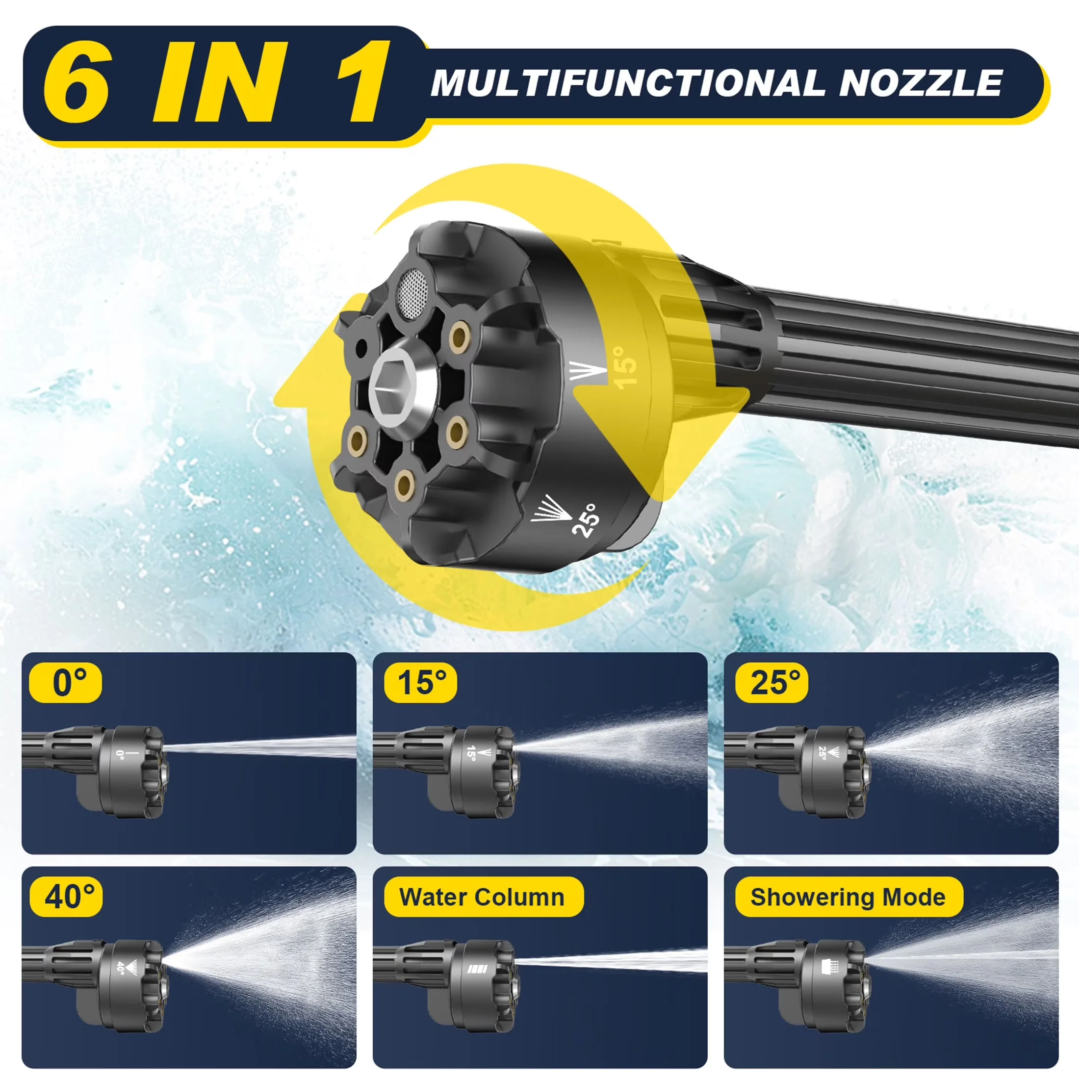 Pressure Washer Essential with Battery, Quick Connect Tips, Cordless - 1015PSI Model 42BA9D